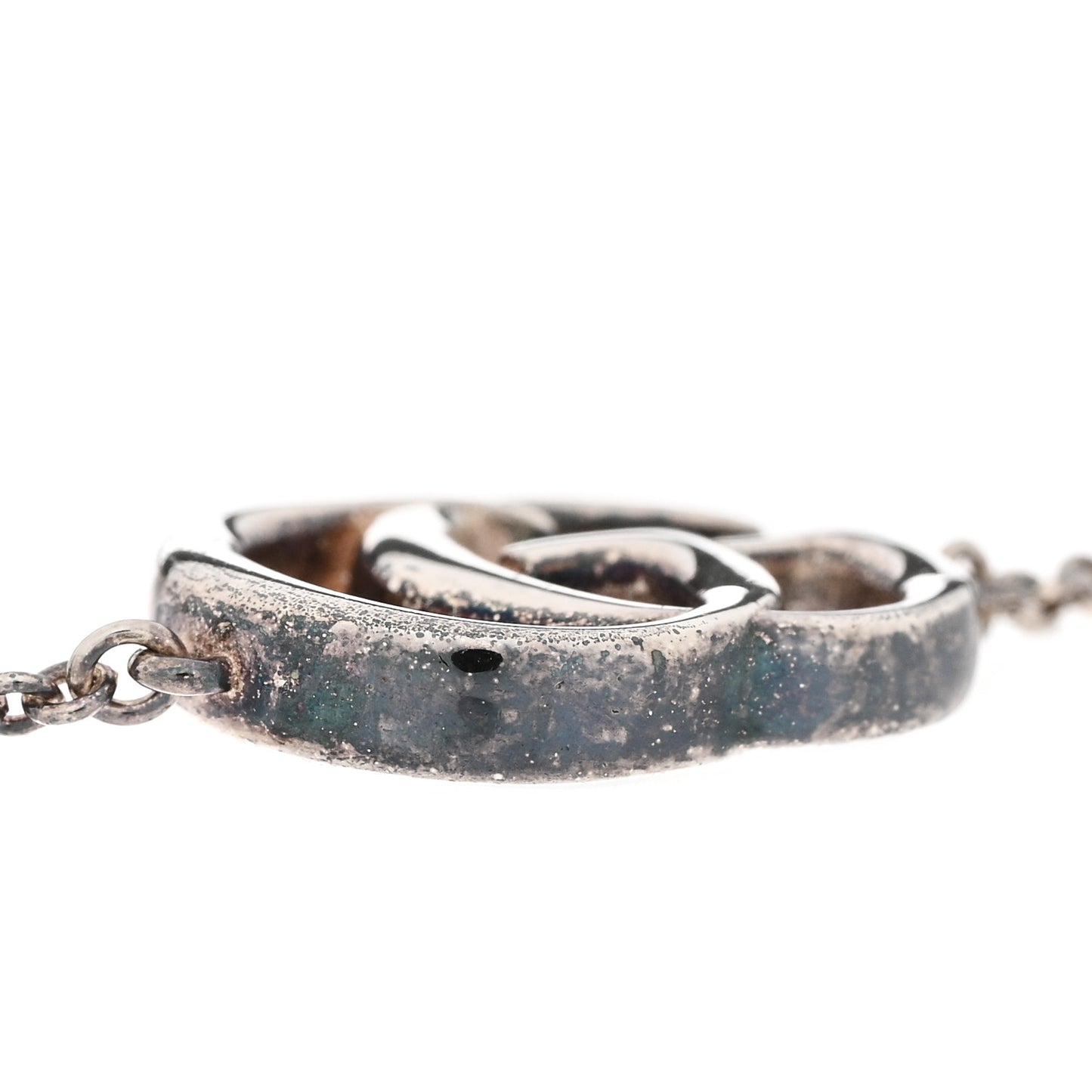 Sterling Silver Blue Topaz Mother of Pearl Resin Double G Flower Bracelet Turquoise