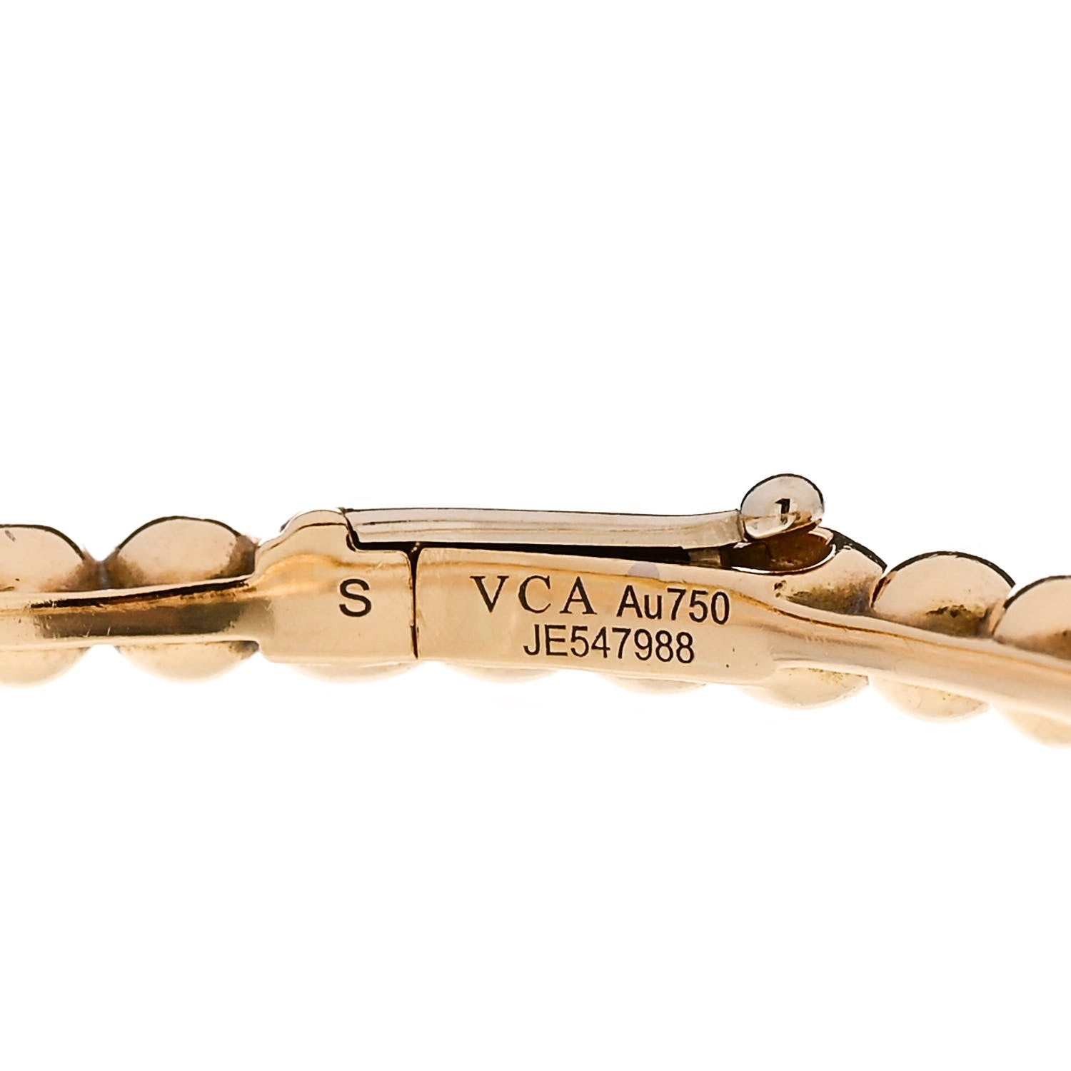 Van Cleef & Arpels 18K Yellow Gold Perlee Pearls of Gold Bracelet S 3 of 3