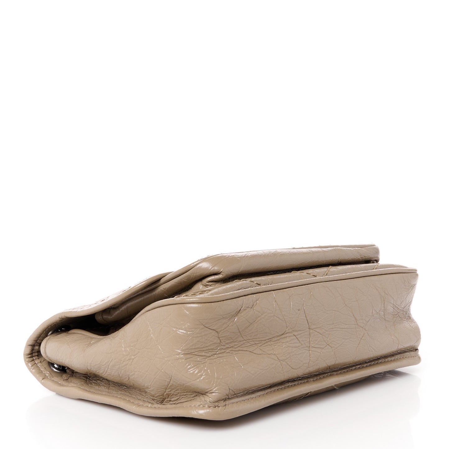 Crinkled Calfskin Matelasse Monogram Baby Niki Chain Satchel Light Taupe