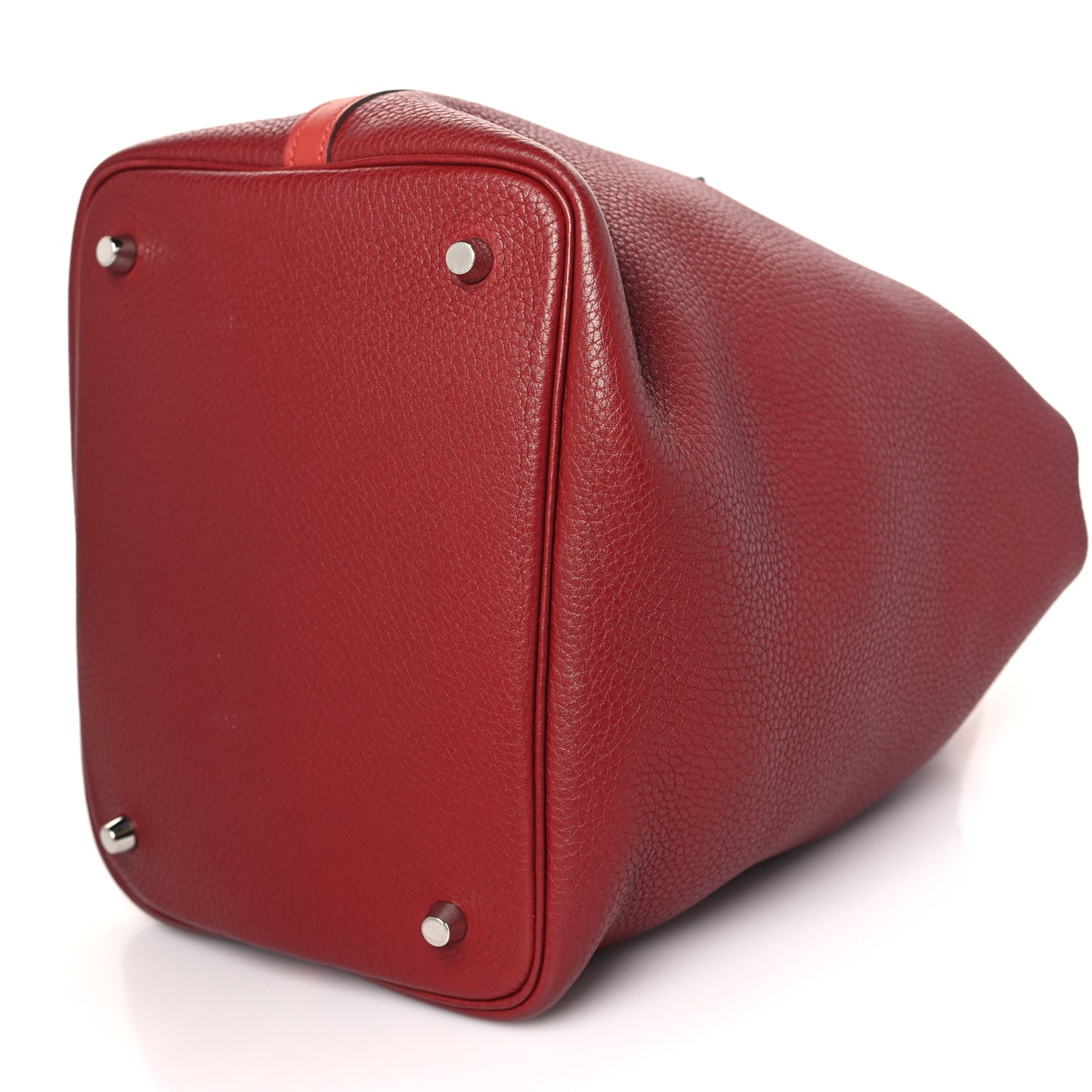 Taurillon Clemence Swift Picotin Lock 22 MM Rouge H Brique