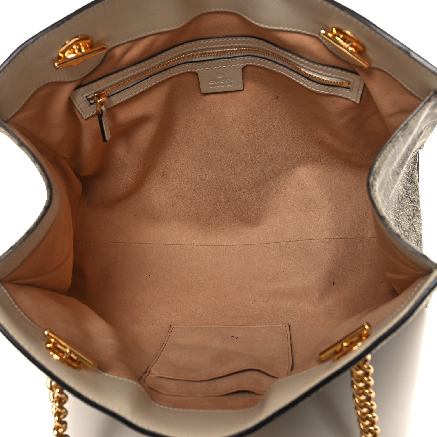 Gucci GG Supreme Monogram Medium Padlock Tote White 5 of 12