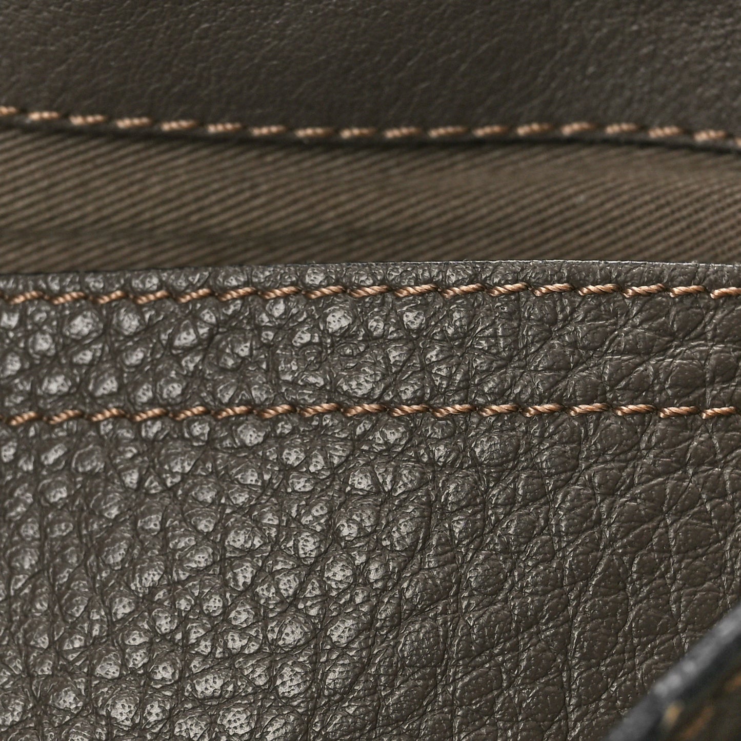 Grained Calfskin Small Marcie Saddle Bag Brown