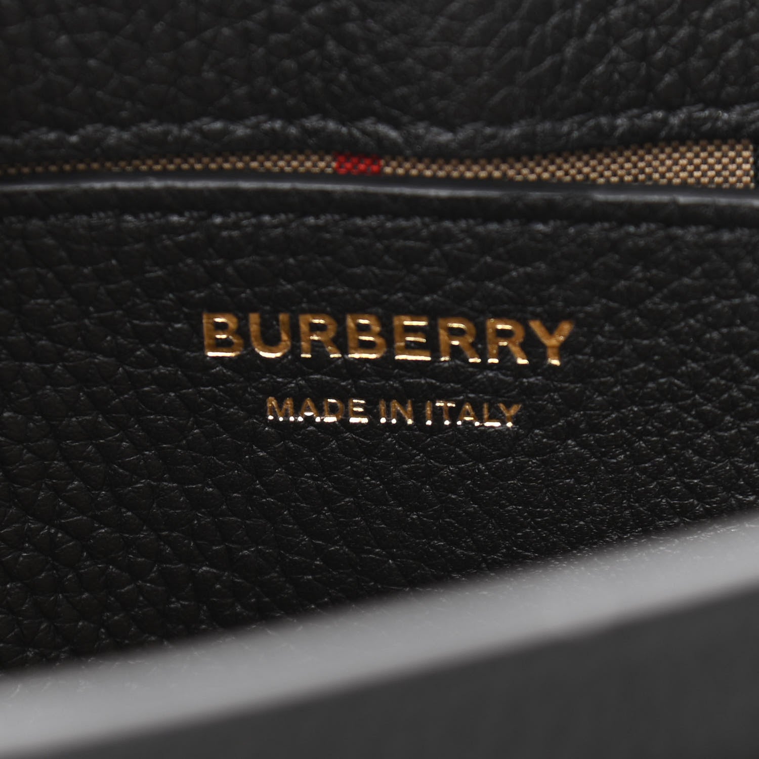 Burberry Grainy Calfskin Vintage Check Note Crossbody Bag Black 6 of 11