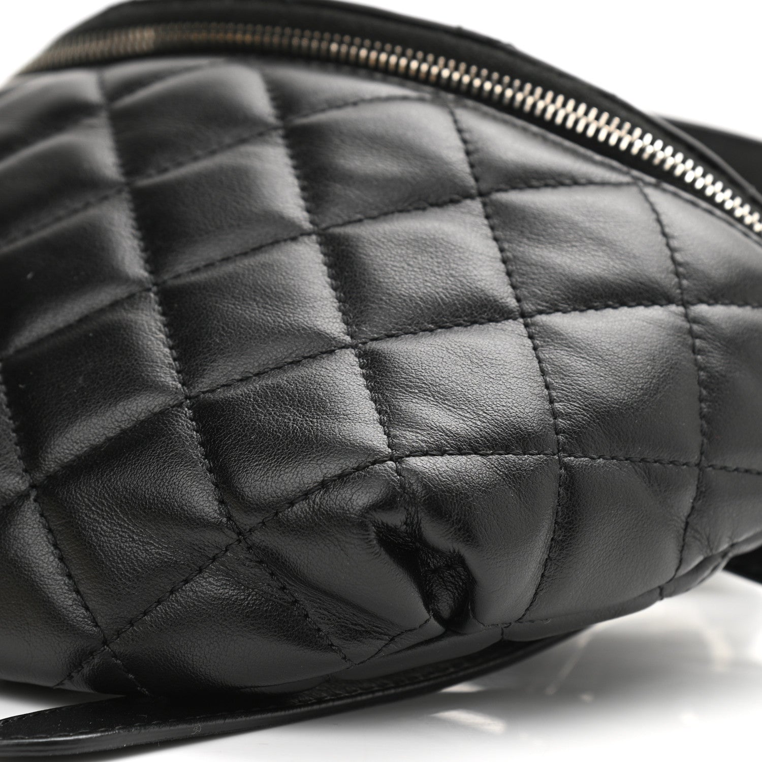 Chanel Calfskin Quilted Waist Belt Bag Black 10 of 10