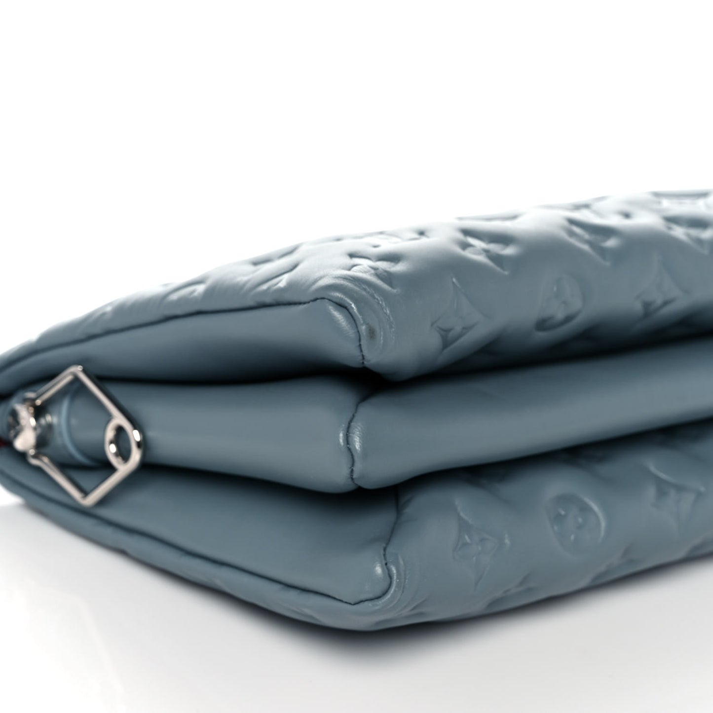 Lambskin Embossed Monogram Coussin PM Blue Glacier