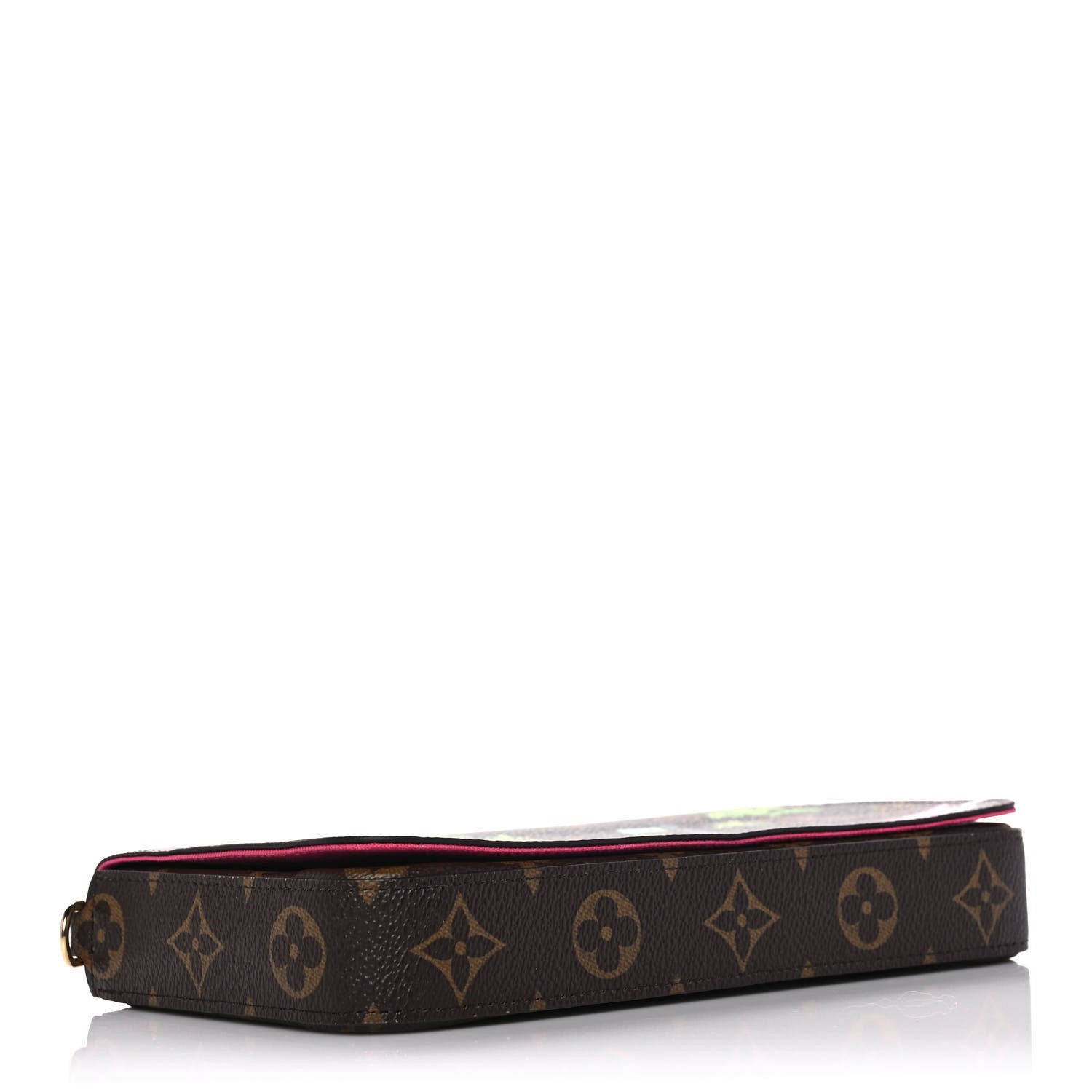 Louis Vuitton Monogram 2021 Christmas Animation Hollywood Pochette Felicie Chain Wallet Fuchsia 4 of 9