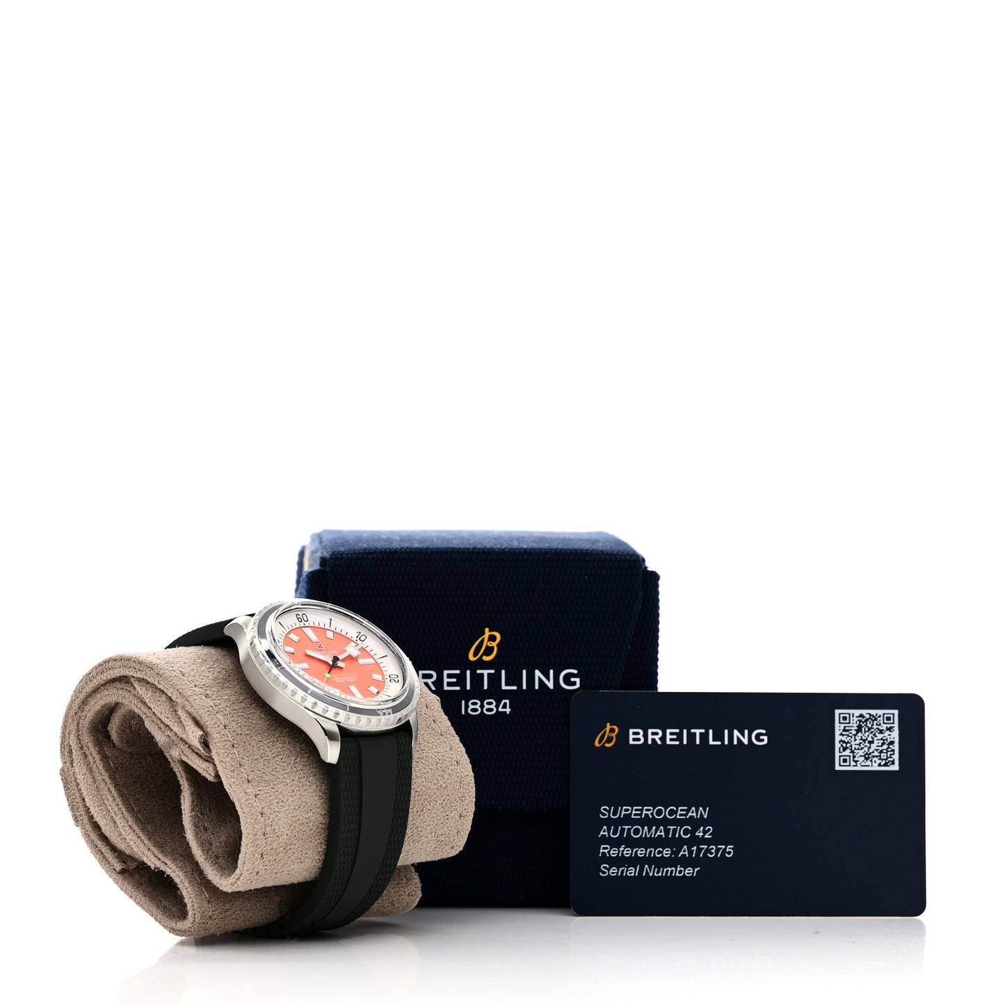 Stainless Steel Rubber 42mm SuperOcean Automatic Watch Orange A17375