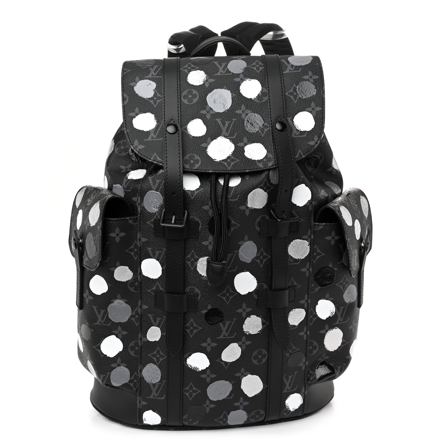 Louis Vuitton LV X YK Monogram Eclipse Dots Christopher MM Backpack Black 1 of 9