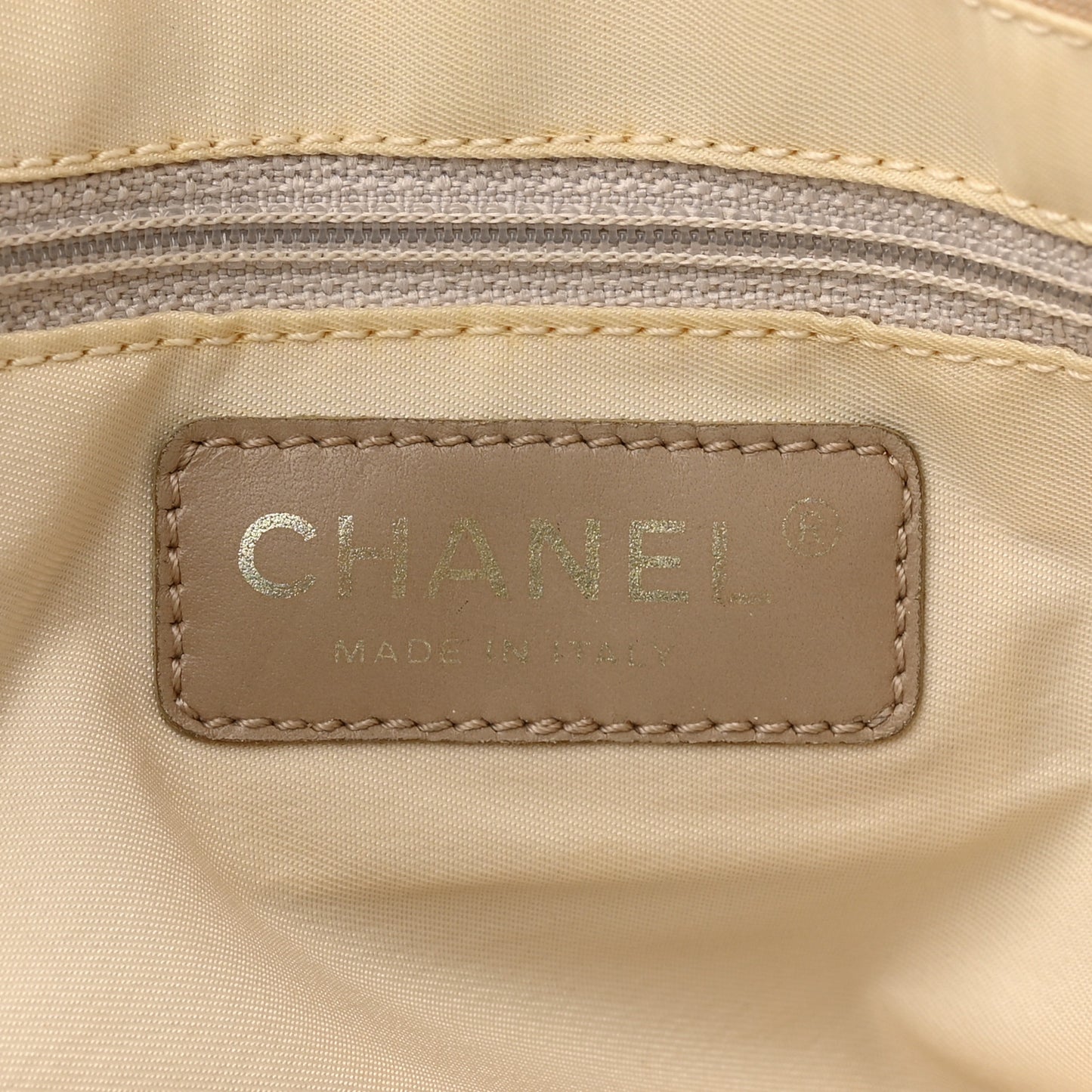 Nylon Medium Travel Tote Beige