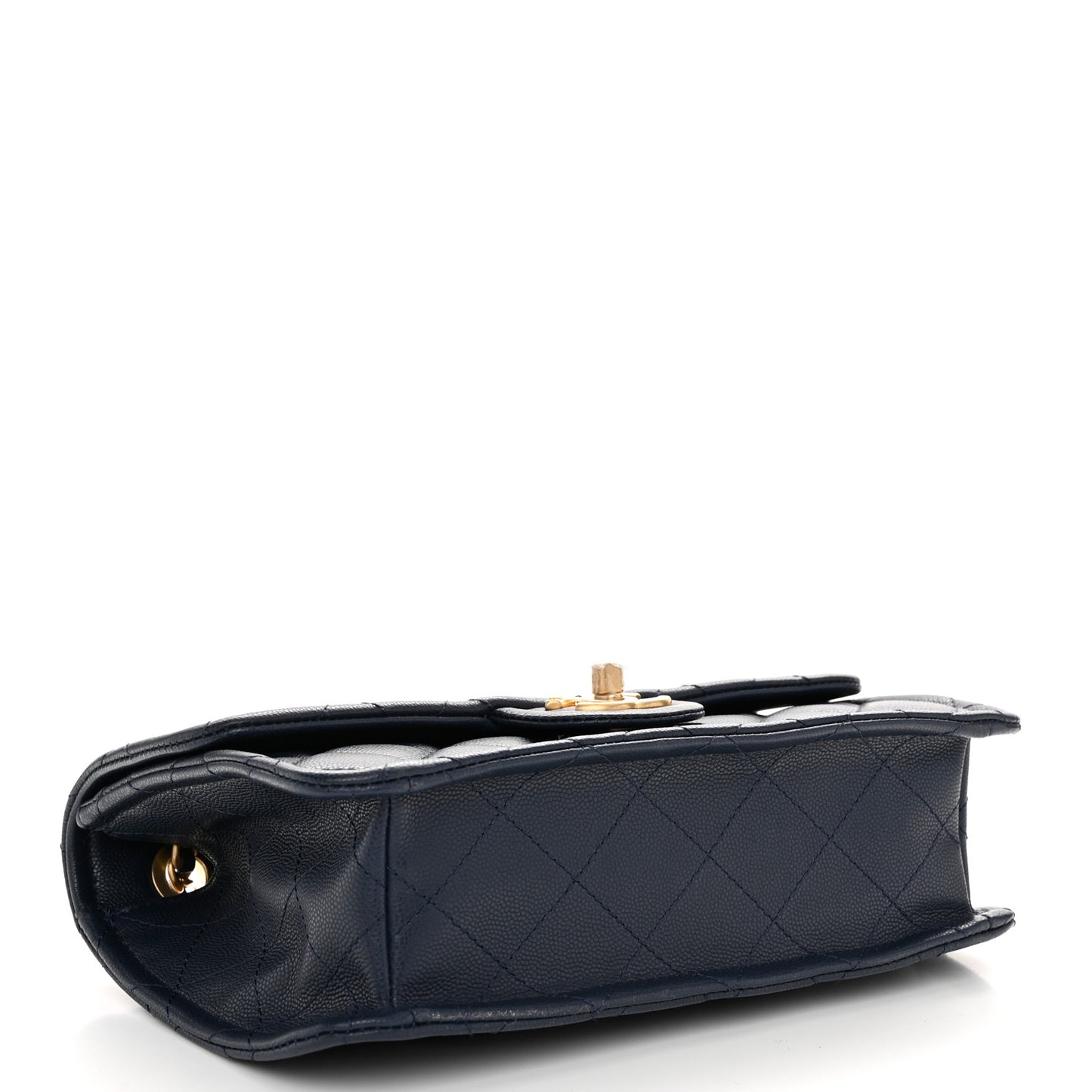 Caviar Quilted Medium Sweet Classic Flap Navy Blue