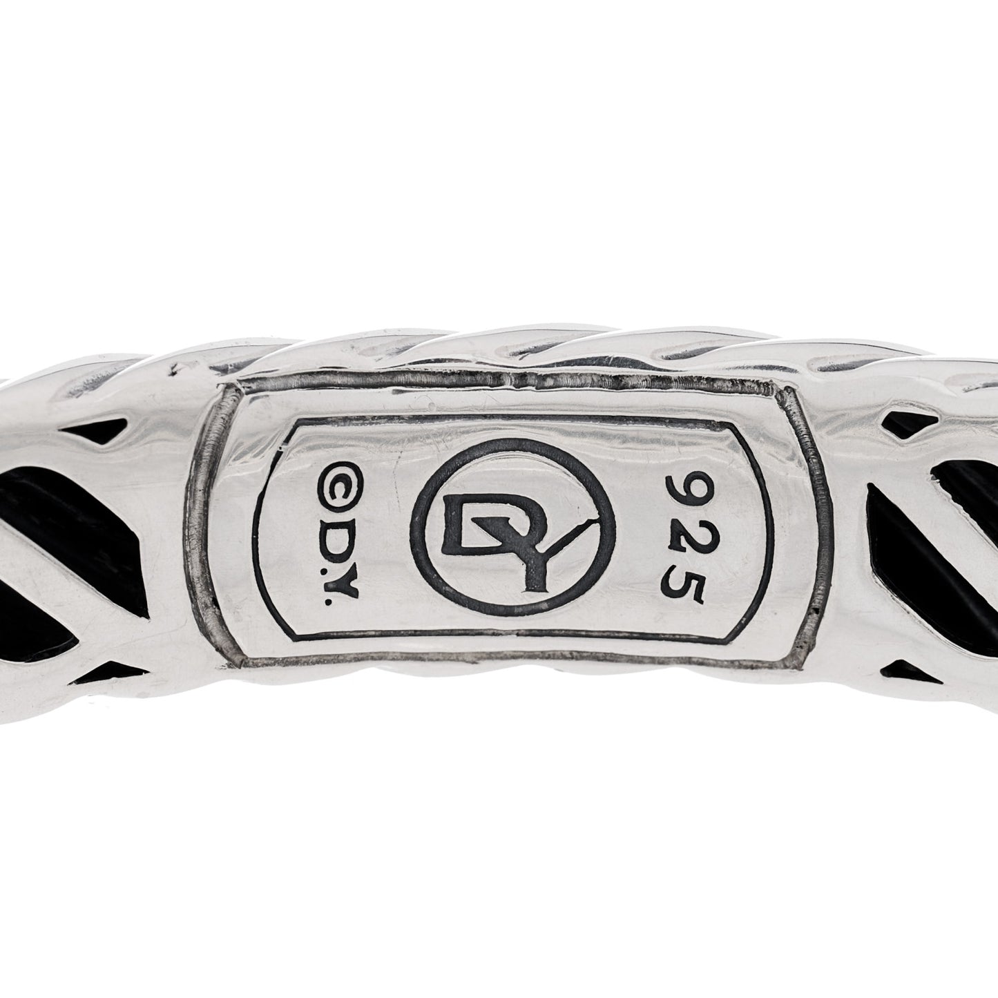 Sterling Silver Diamond 10mm Metro Cable Bangle Bracelet