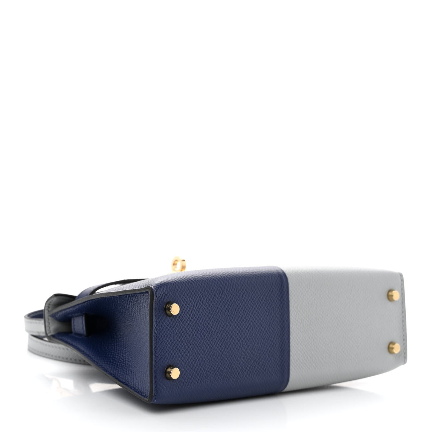Epsom Casaque Horseshoe Mini Kelly Sellier 20 Bleu Encre Bleu Glacier