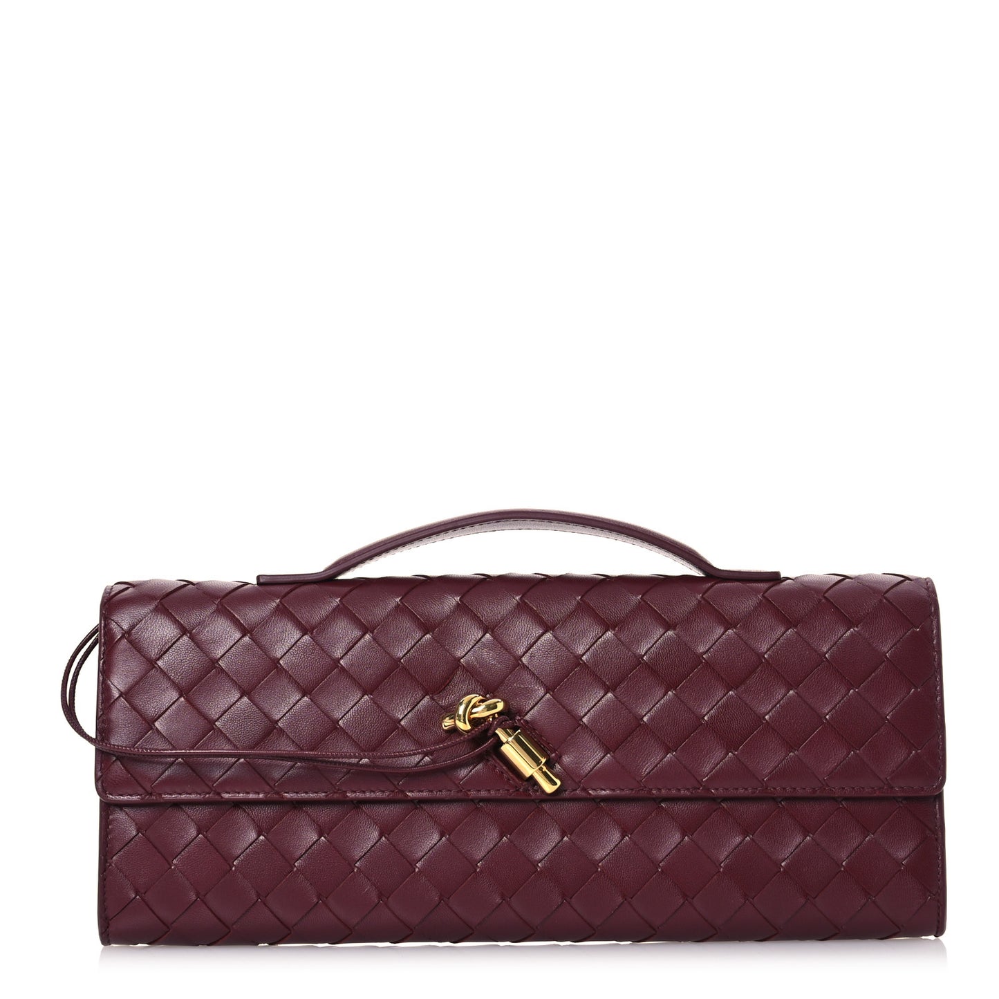 Nappa Intrecciato Long Andiamo Top Handle Clutch Barolo