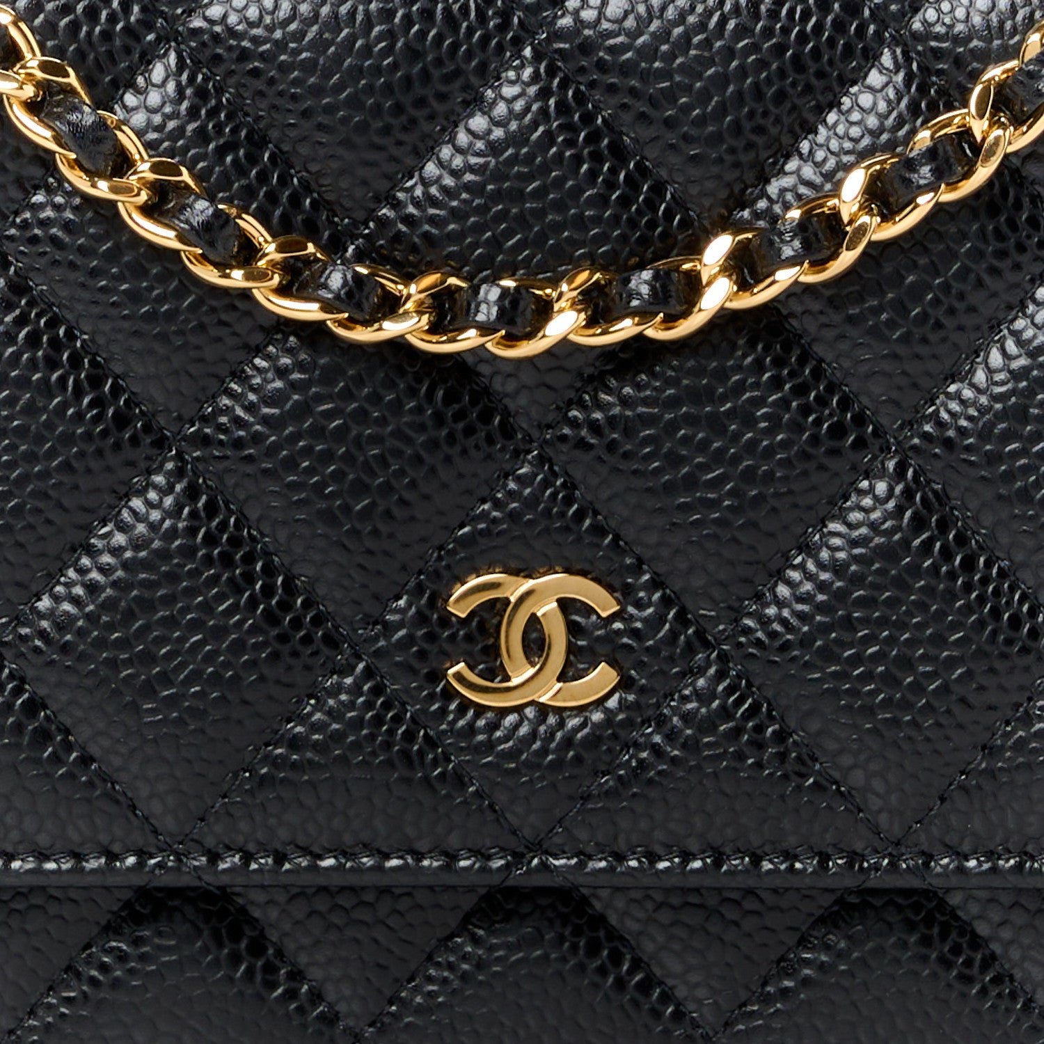 Chanel Caviar Quilted Wallet on Chain WOC Black 9 of 12