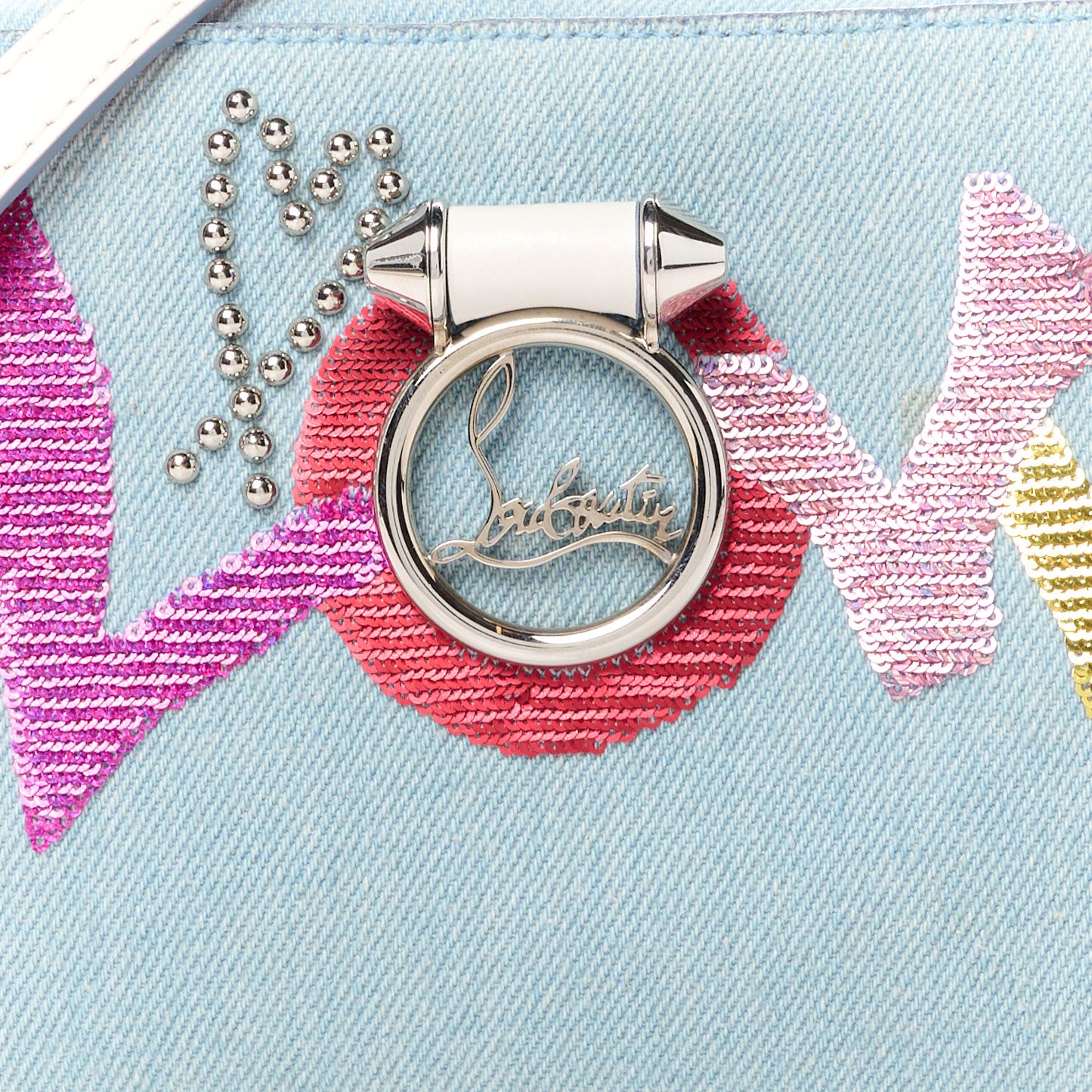 Denim Sequin Love Mini Rubylou Crossbody Blue Multicolor