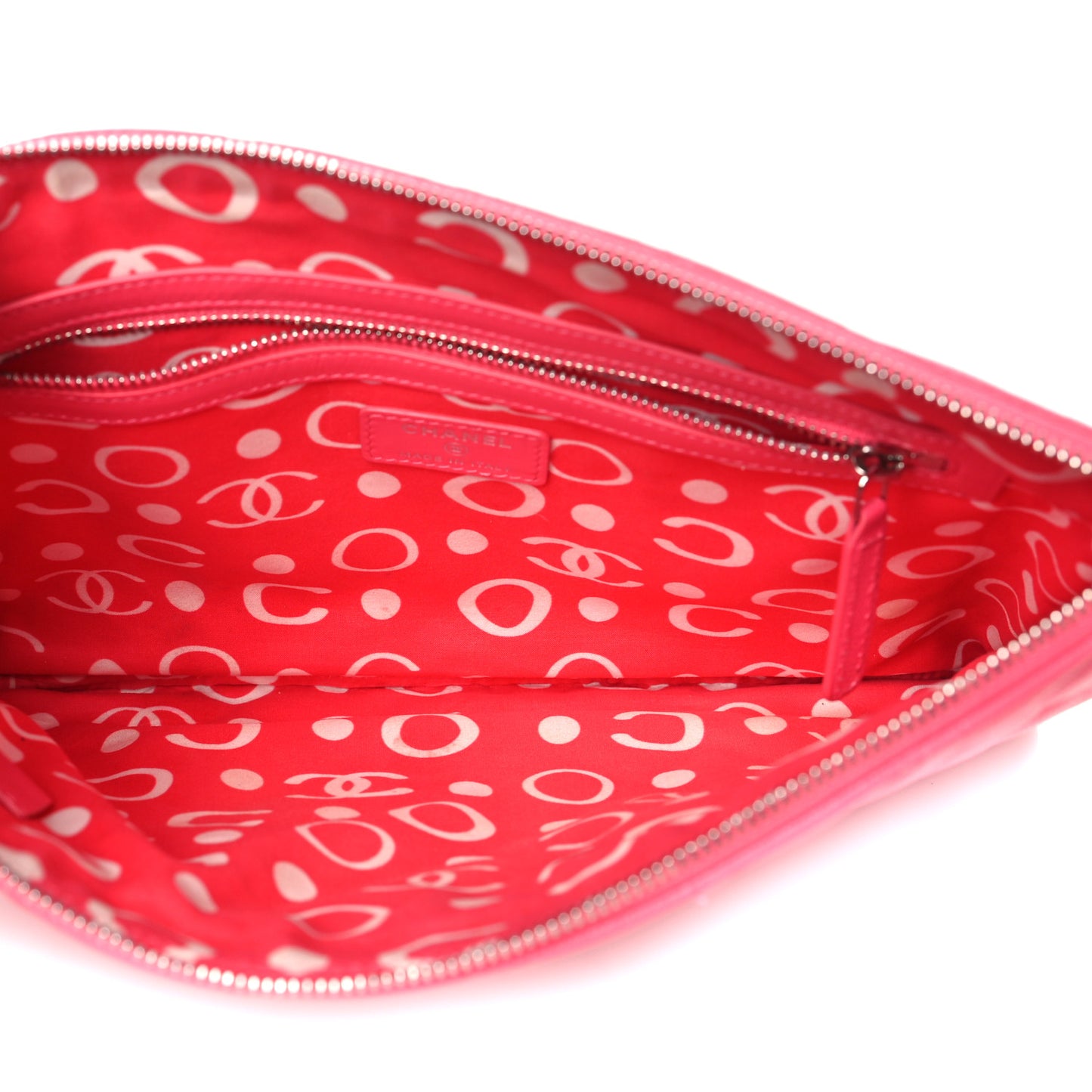 Caviar Quilted Medium Cosmetic Case Pink