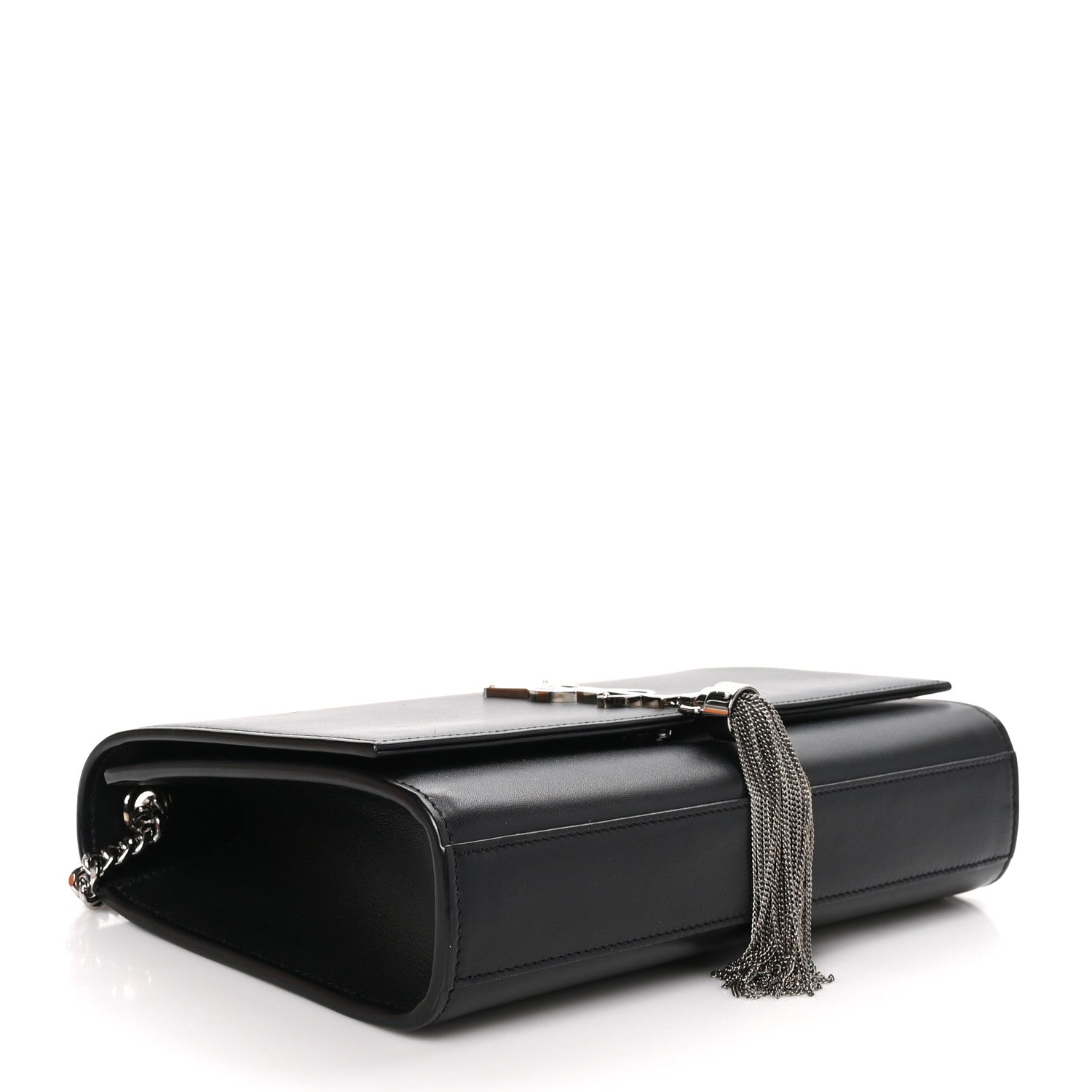 Saint Laurent Smooth Calfskin Medium Classic Monogram Kate Tassel Satchel Black 4 of 12