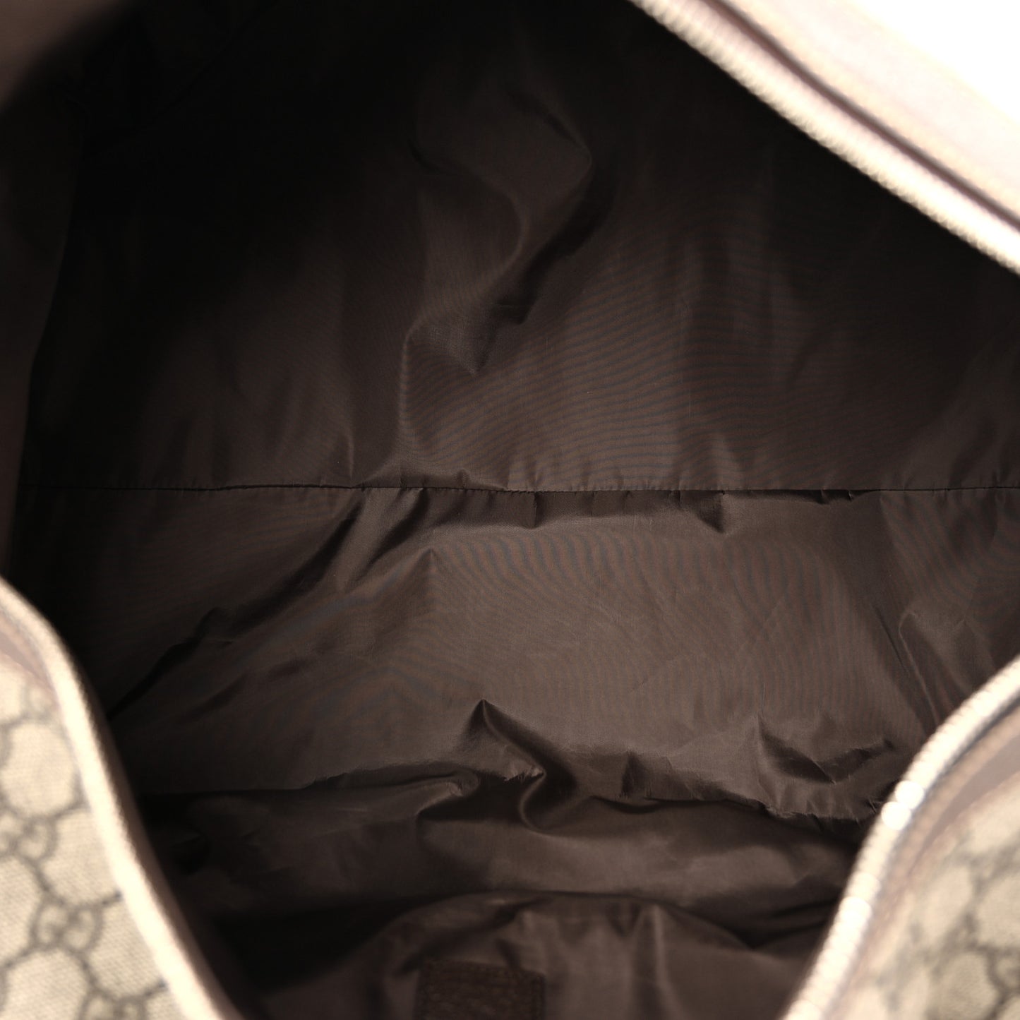 GG Supreme Monogram Web Medium Duffle Bag Brown