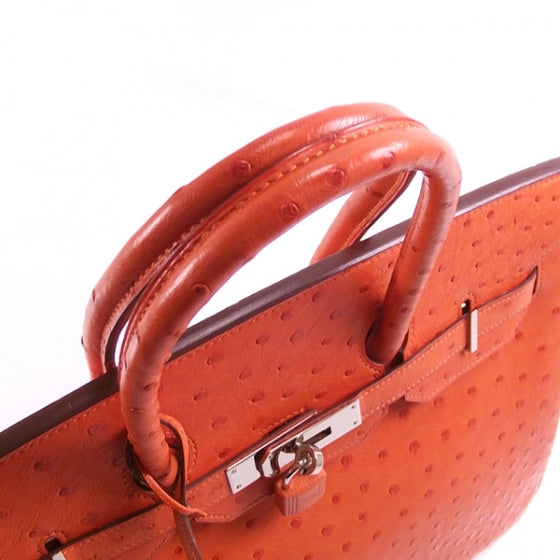 Ostrich BIRKIN 35 Orange