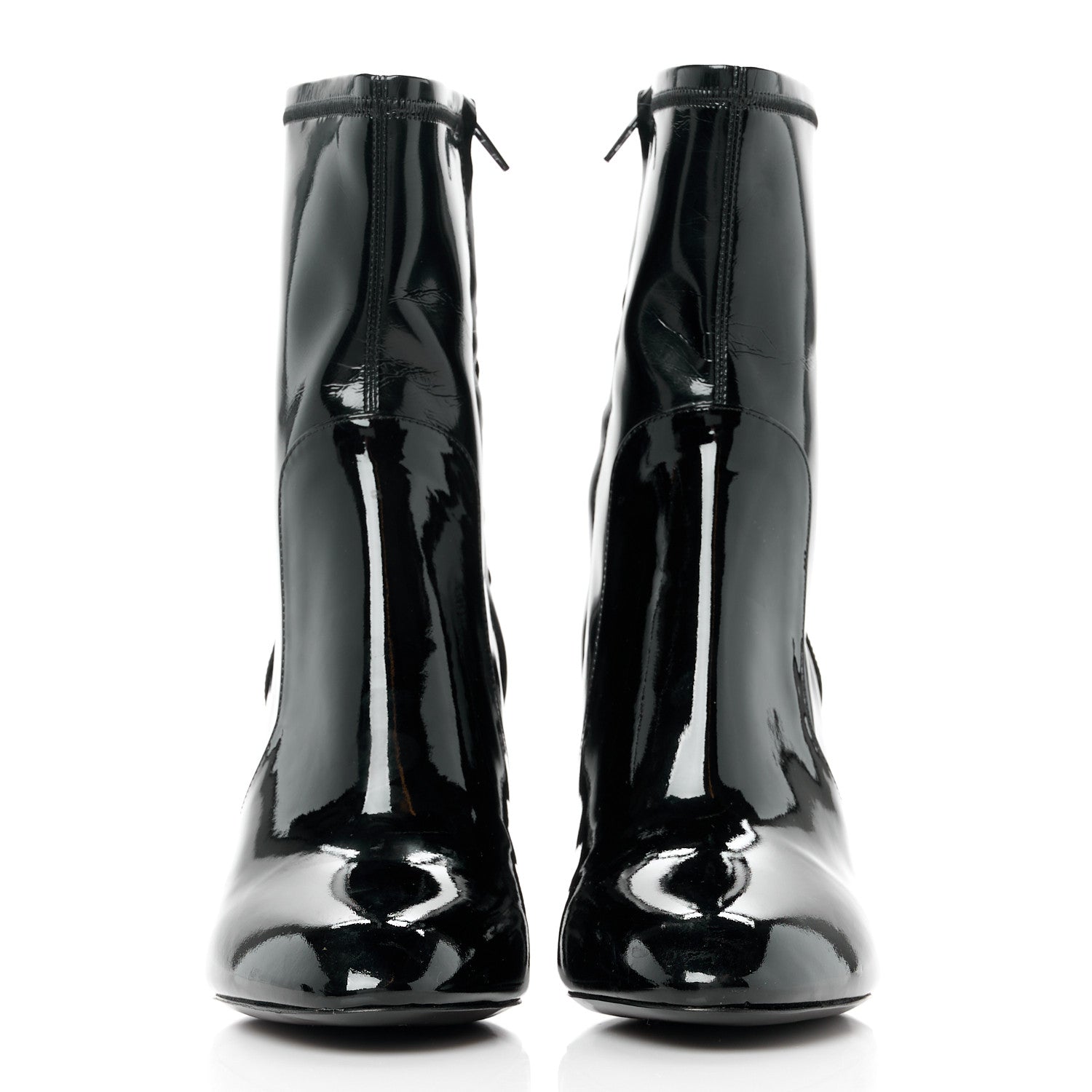 Louis Vuitton Patent Silhouette Ankle Boots 40 Black 2 of 8