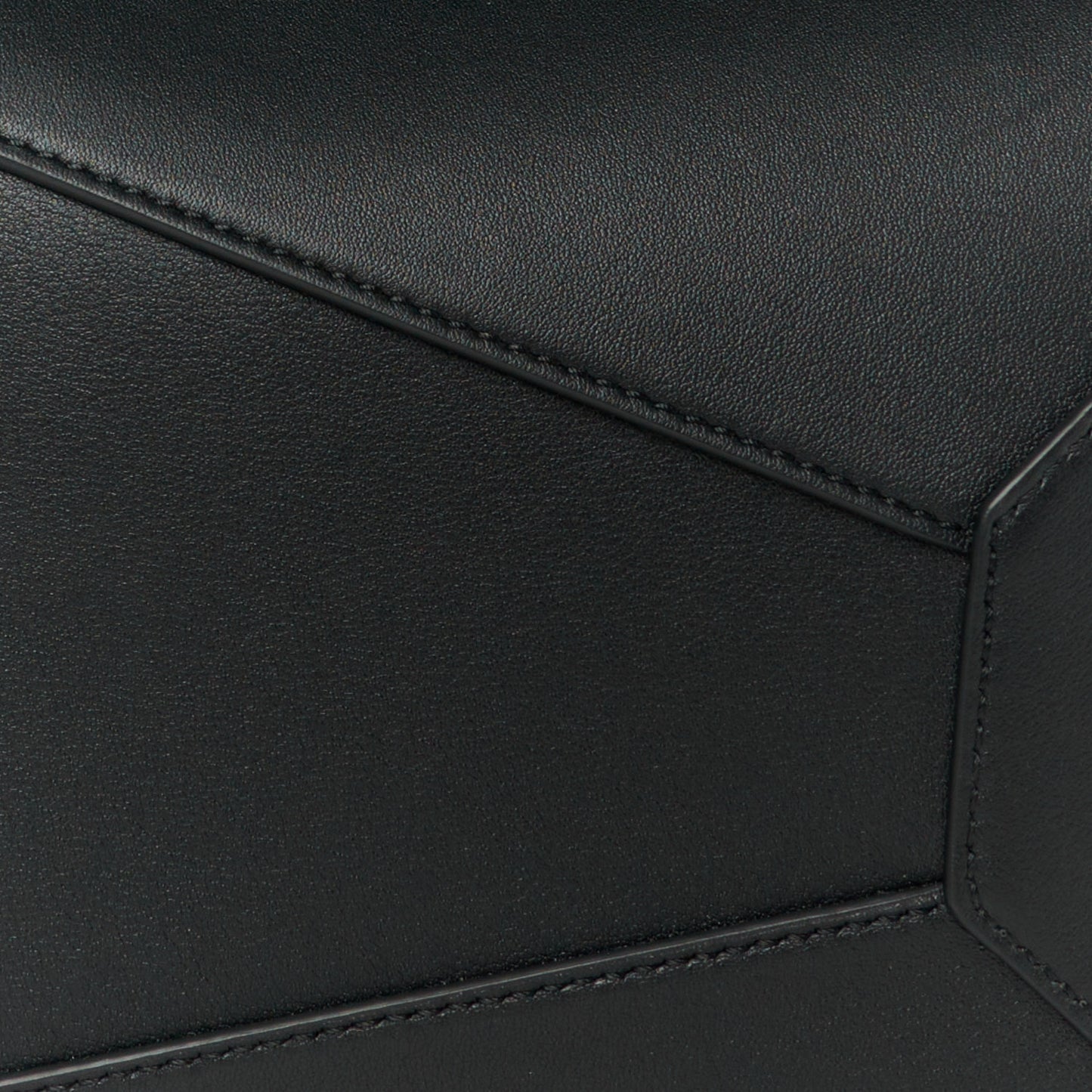 Calfskin Medium Puzzle Edge Bag Black