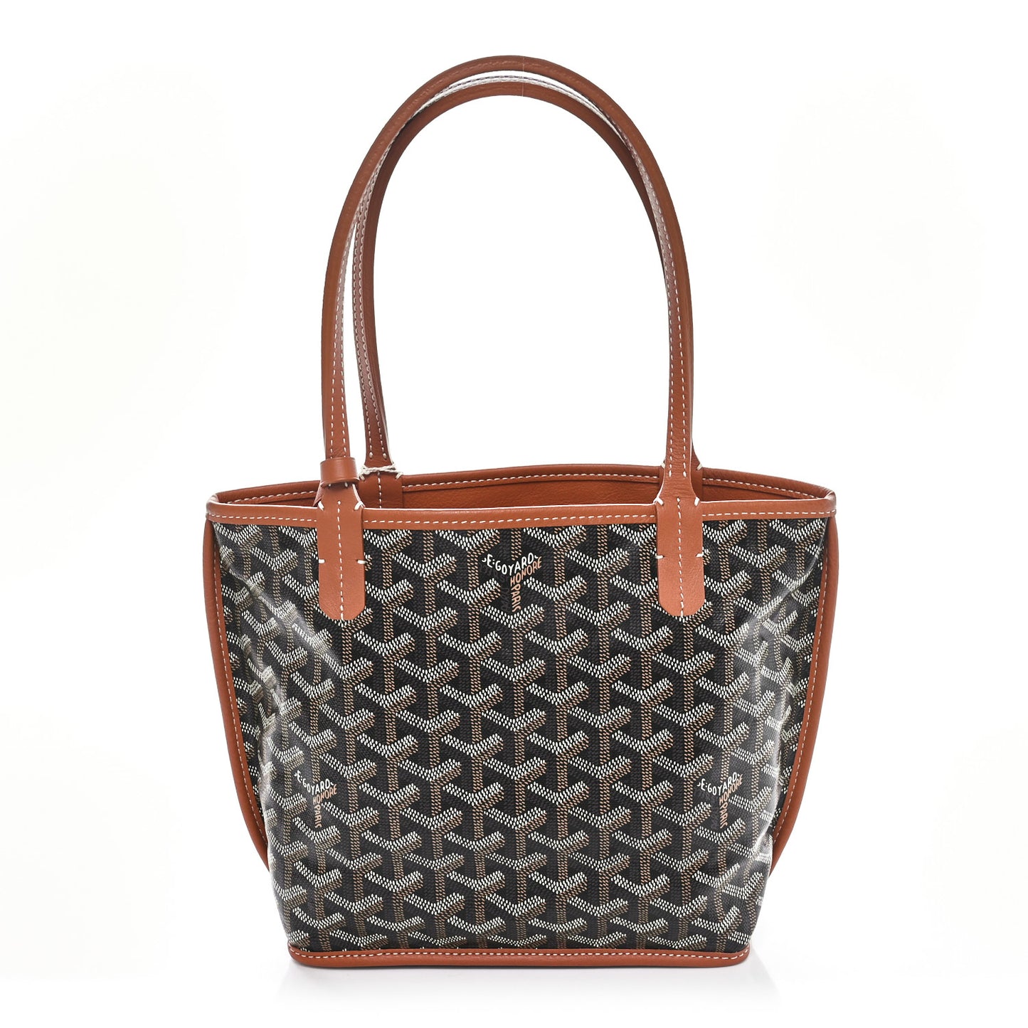 Goyardine Reversible Mini Anjou Black Gold