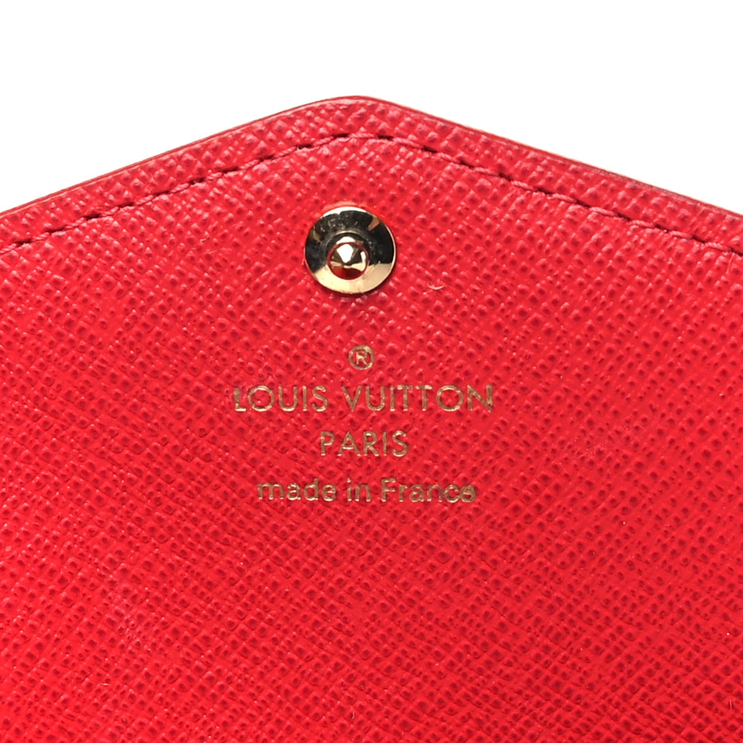 Damier Ebene Studded Sarah Wallet NM Cherry