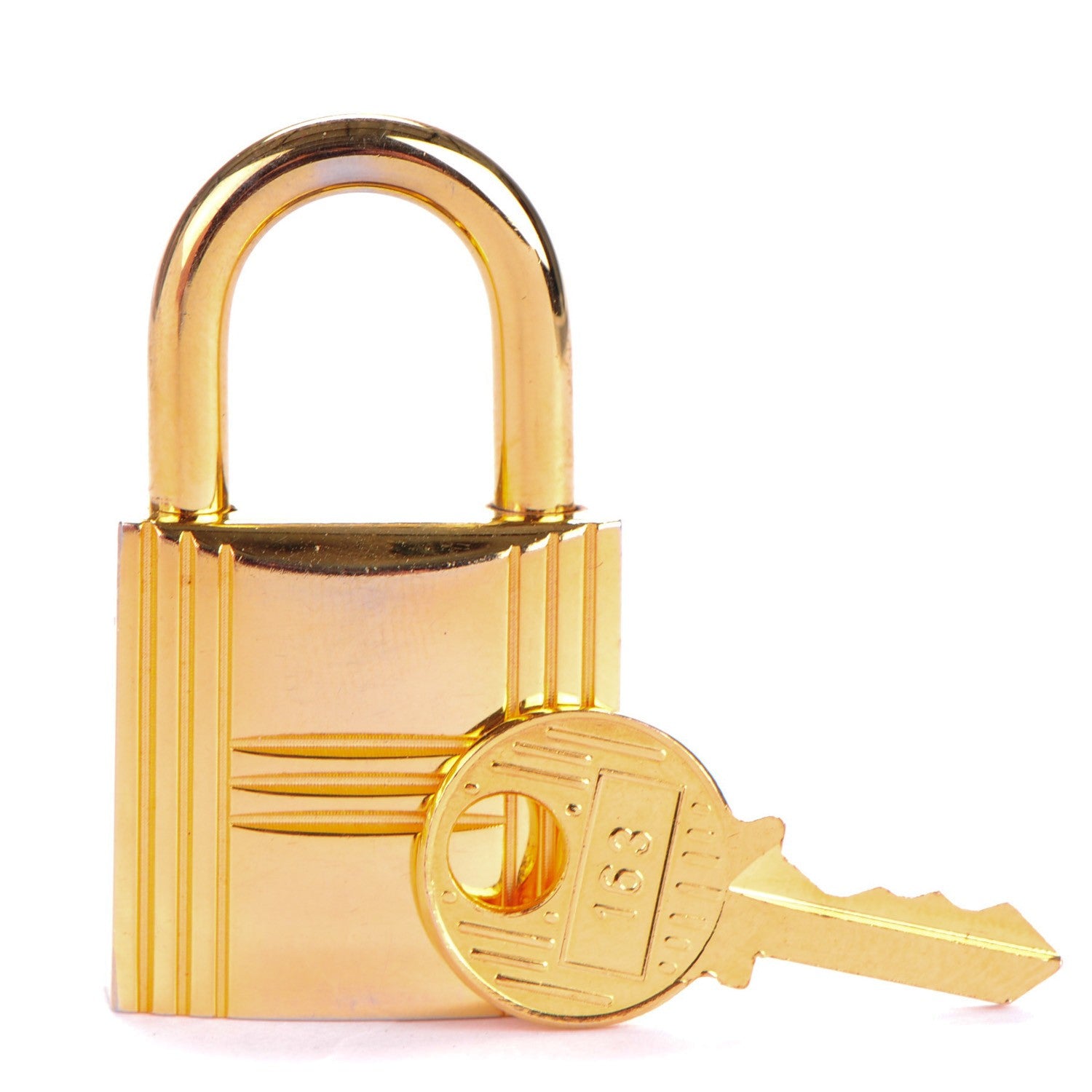 Hermes Gold Plated HAC 40 Cadena Lock and Key Set 148498