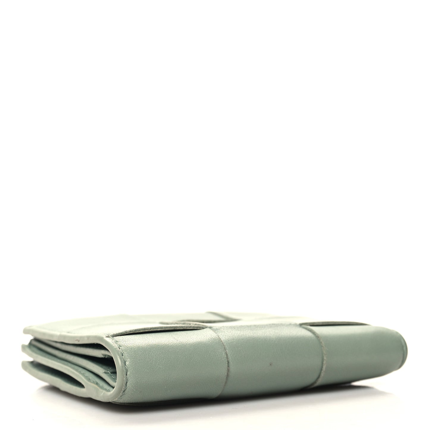 Nappa Maxi Intrecciato Bifold Zip Wallet New Sauge