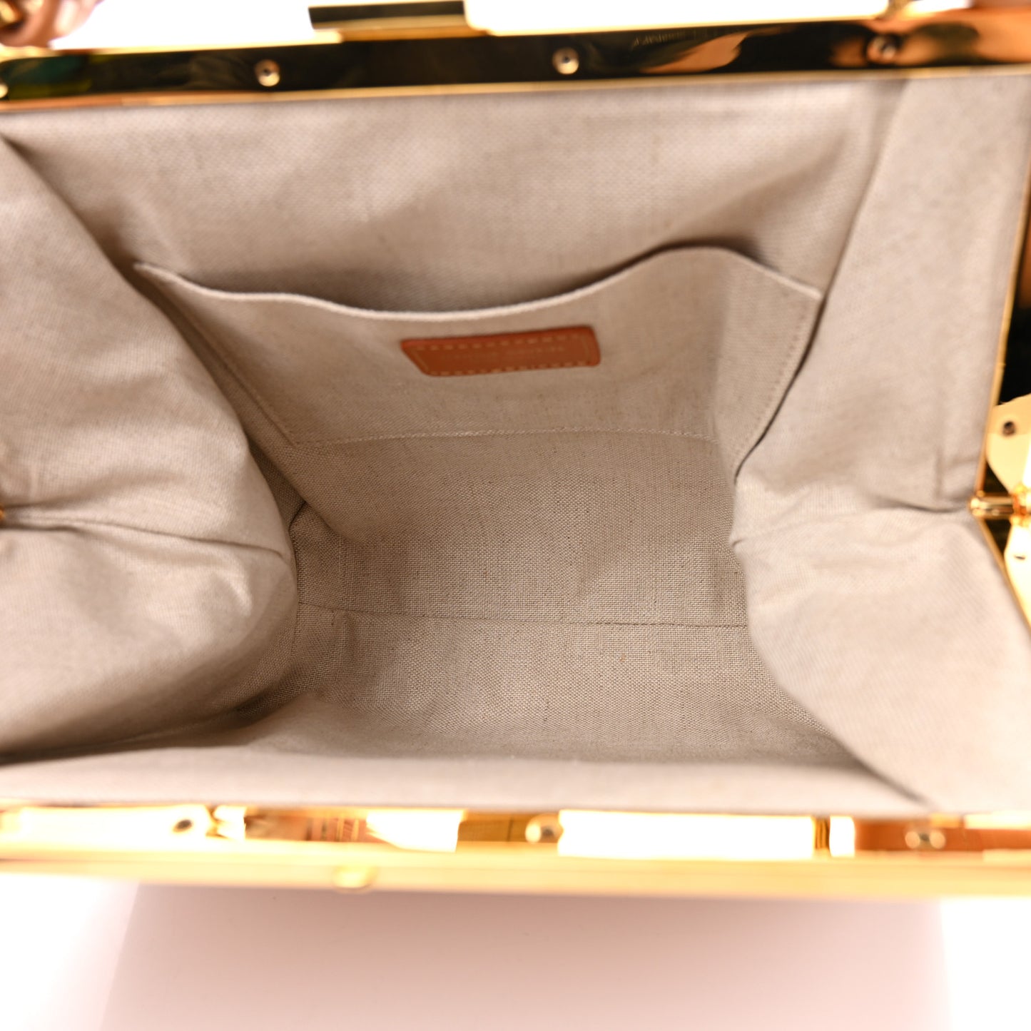 Vegetable Tanned Calfskin Elegant Top Handle Bag Cammello