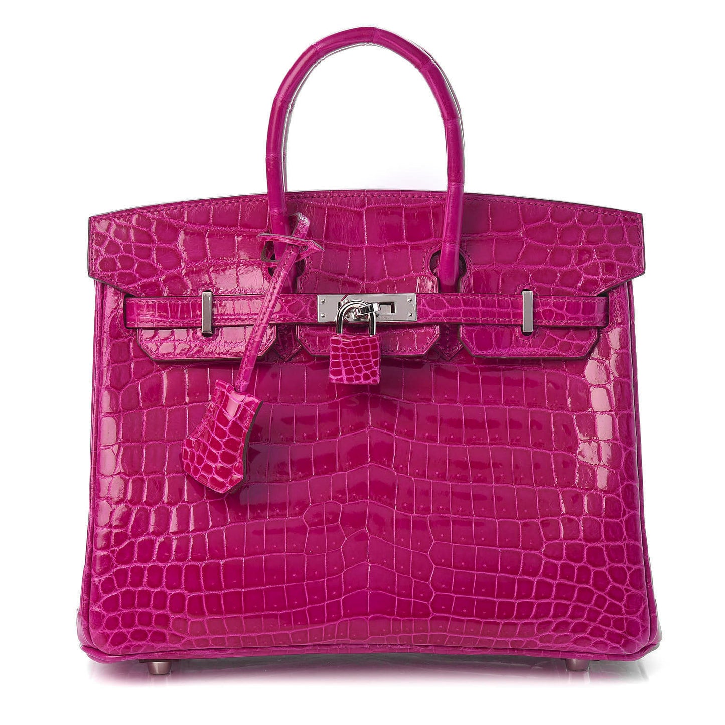 Shiny Niloticus Crocodile Birkin 25 Rose Scheherazade