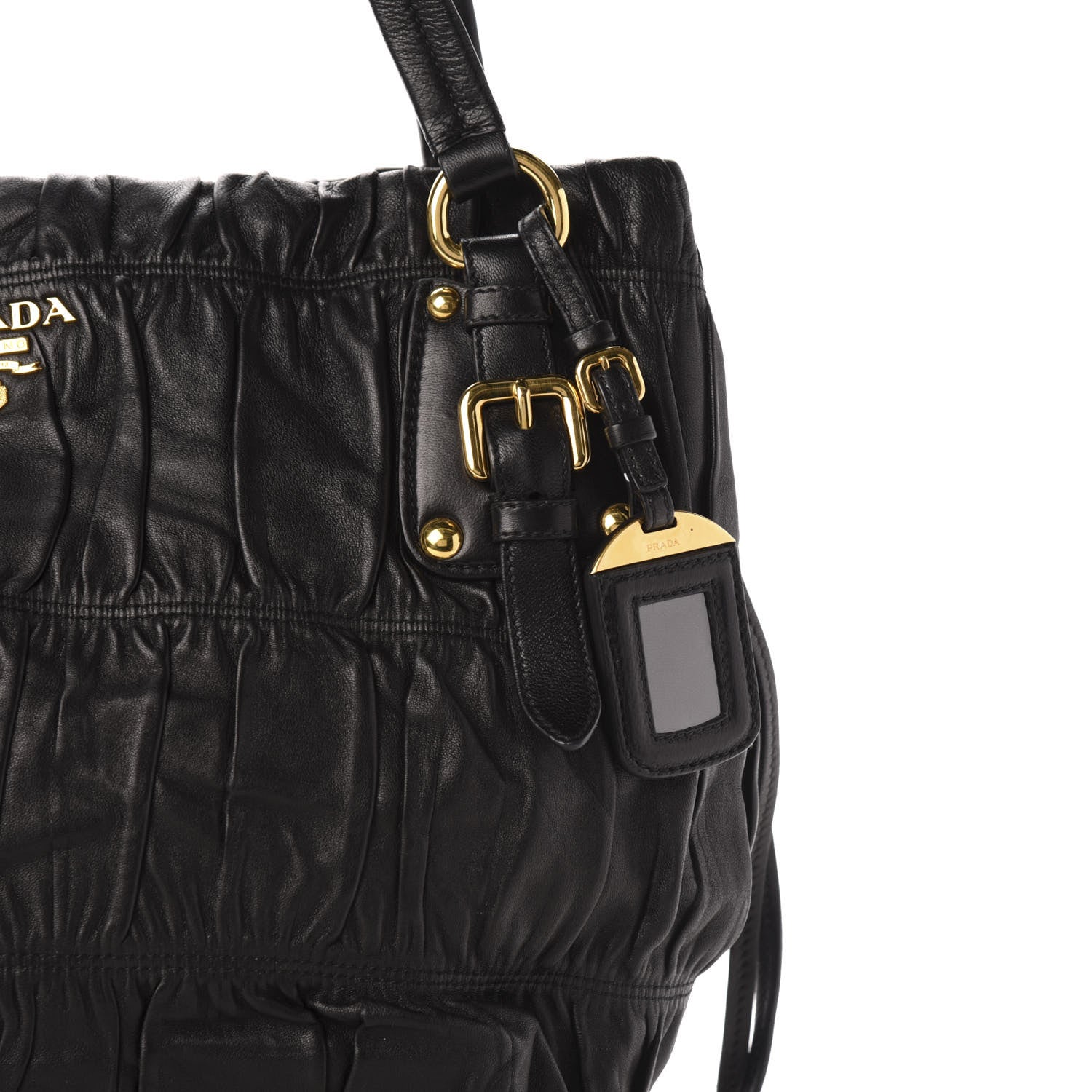 Prada Nappa Gaufre Antik Tote Black 10 of 11