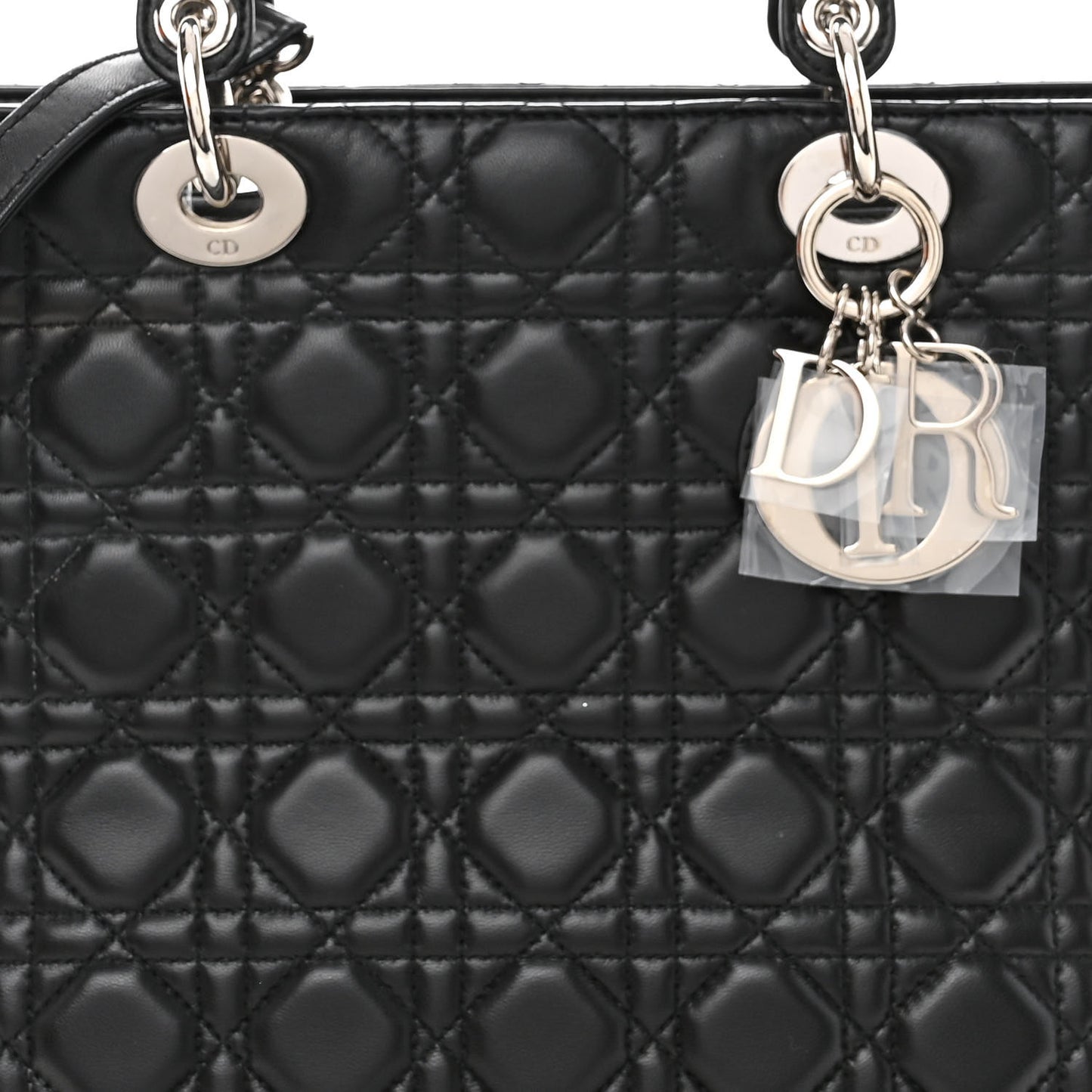 Lambskin Cannage Large Lady Dior Black