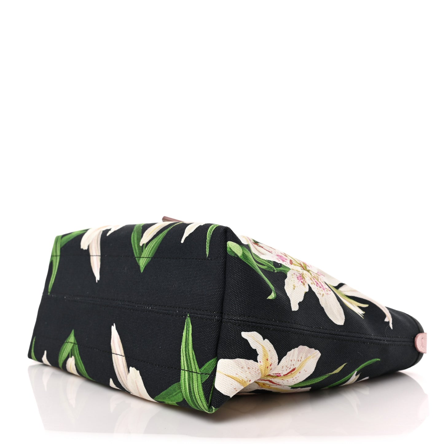 Canvas Lily Printed Iguana Capri Tote Black Multicolor