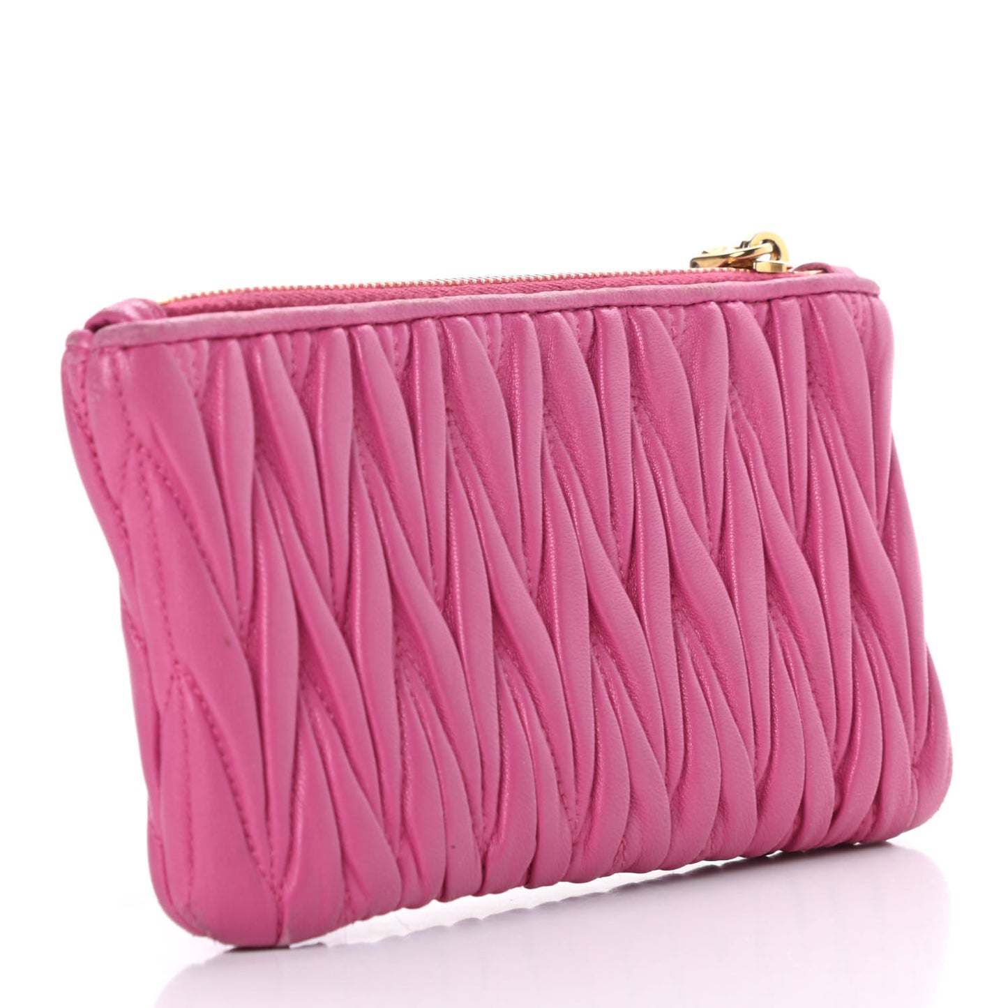 Nappa Matelasse Pouch Fuxia
