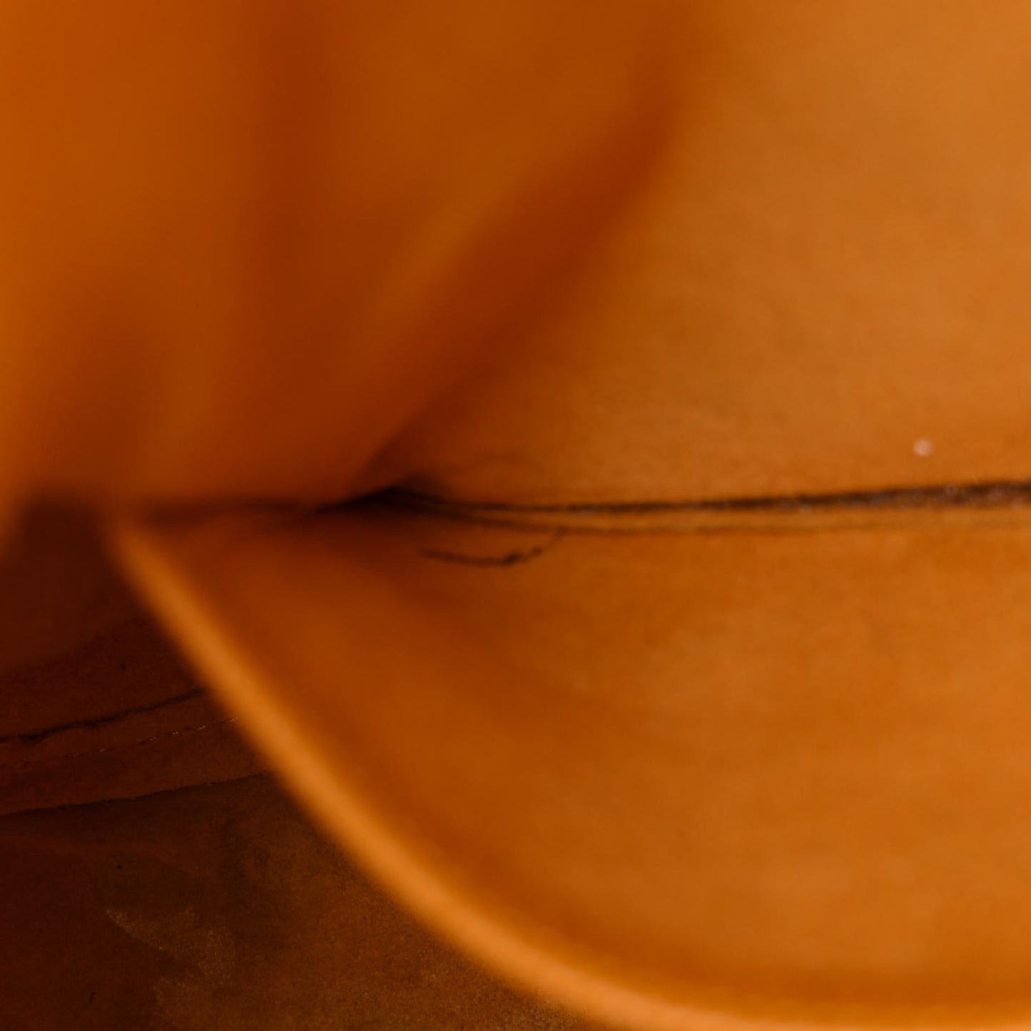 Small Classic Grain Calfskin Leighton Deep Amber