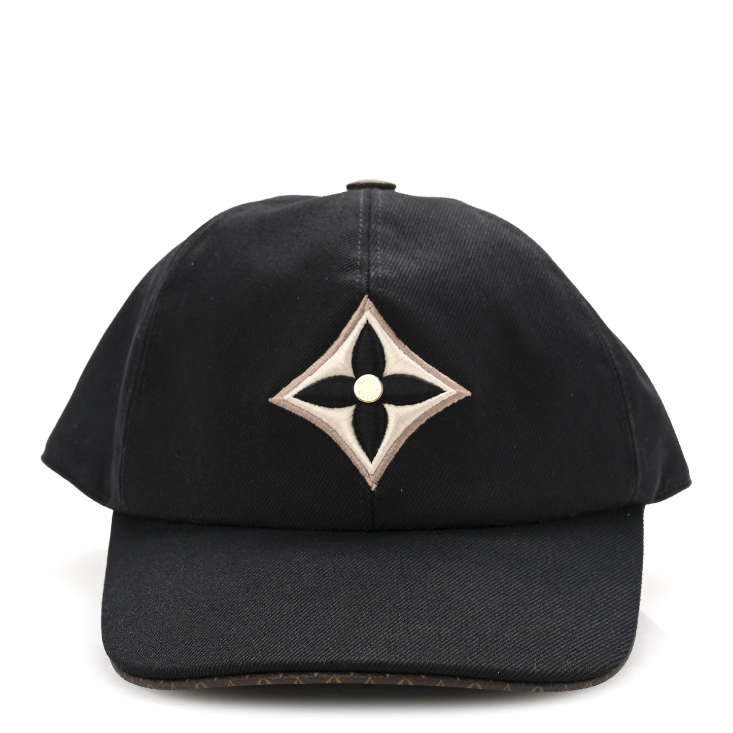 Monogram Cotton Jacquard Embroidered LV Day L Cap Black