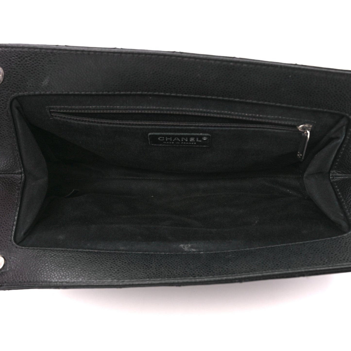 Caviar Quilted CC Large Clutch Black