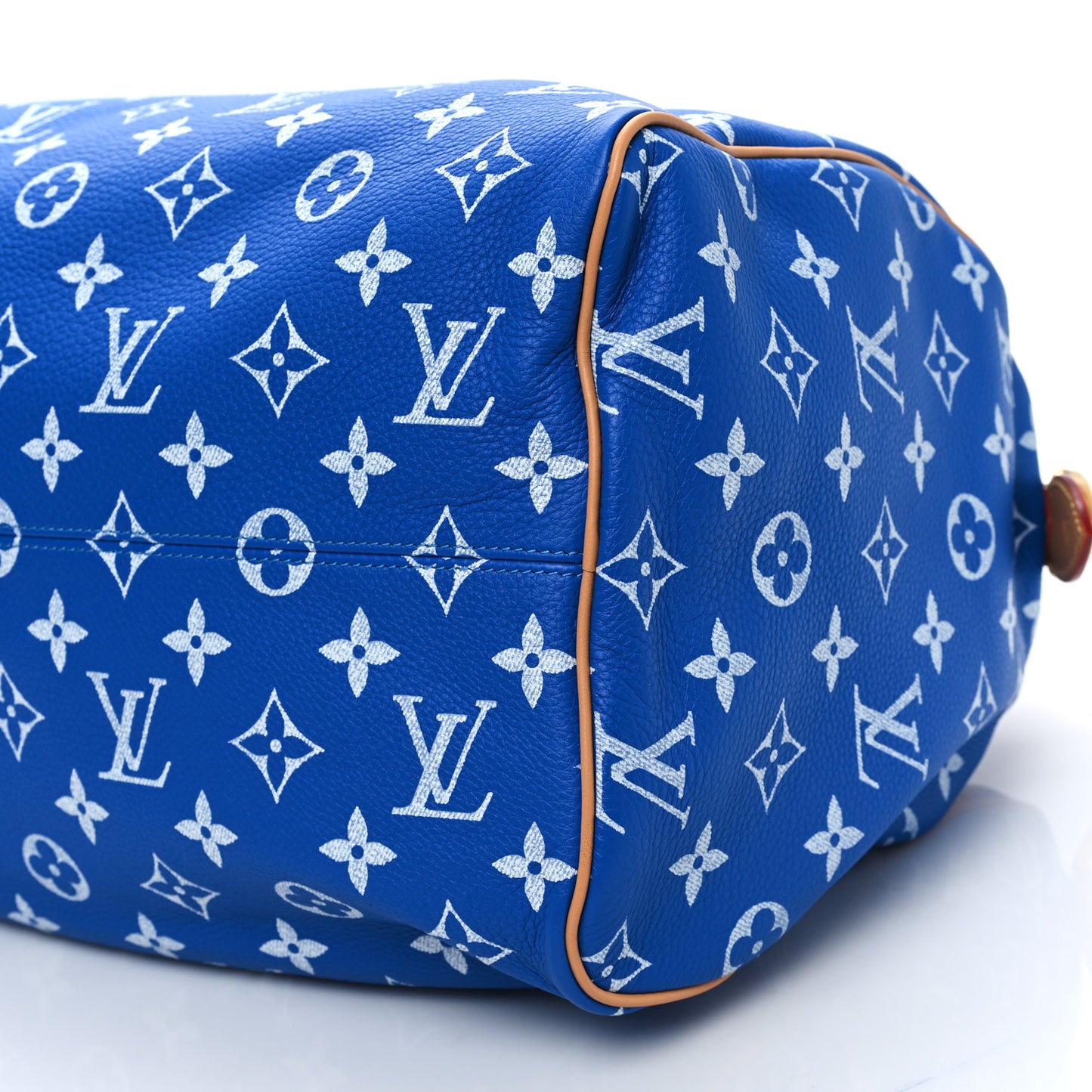 Calfskin Monogram Speedy P9 Bandouliere 40 Blue