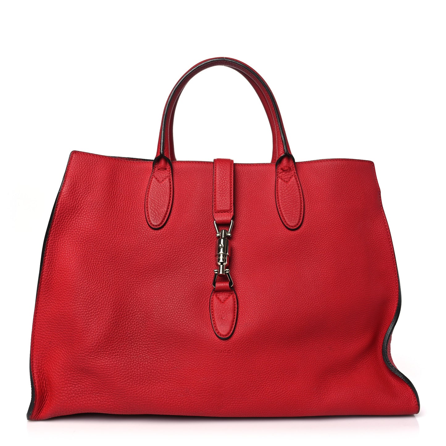 Soft Calfskin Medium Jackie Top Handle Bag Hibiscus Red