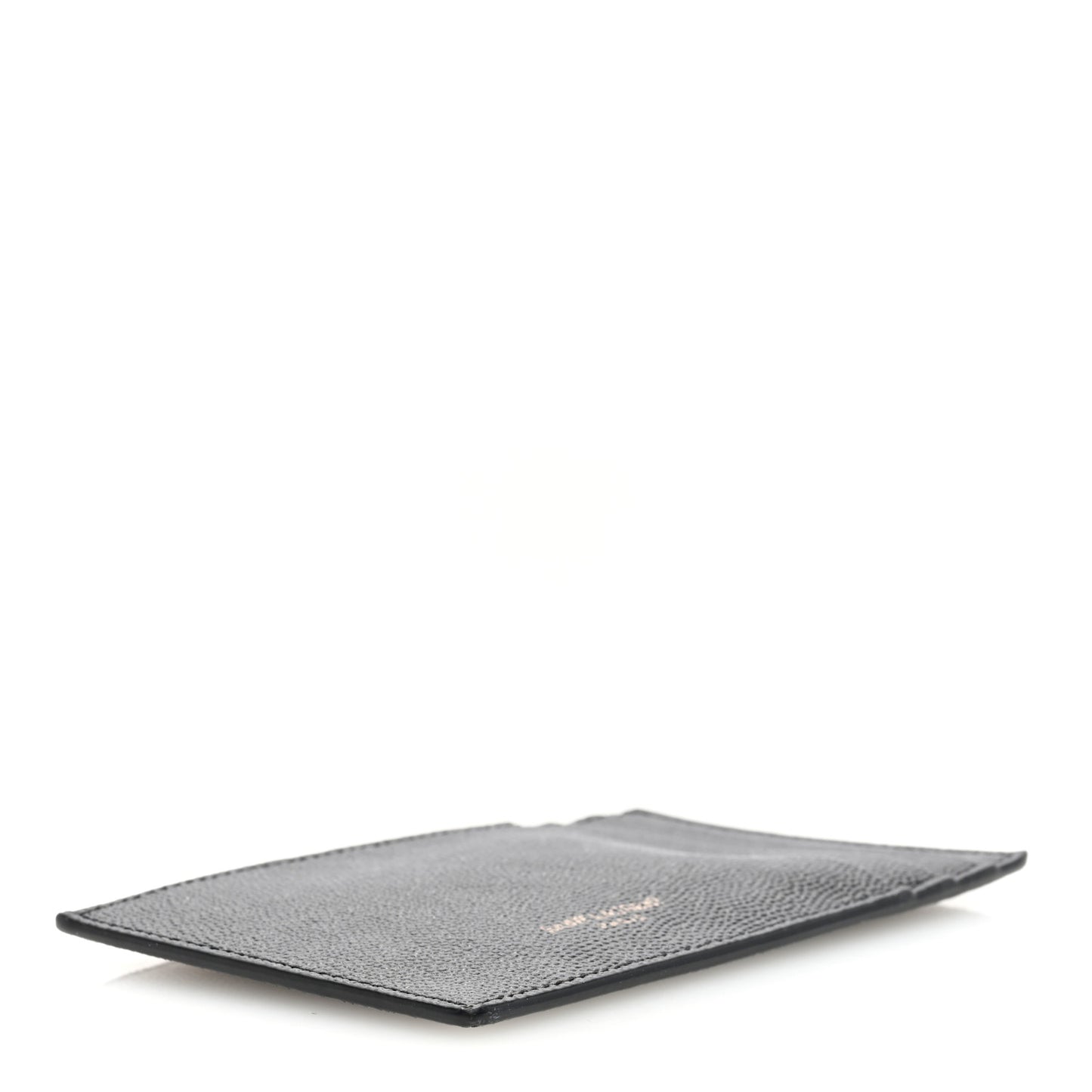 Grain De Poudre Calfskin Uptown Card Holder Black