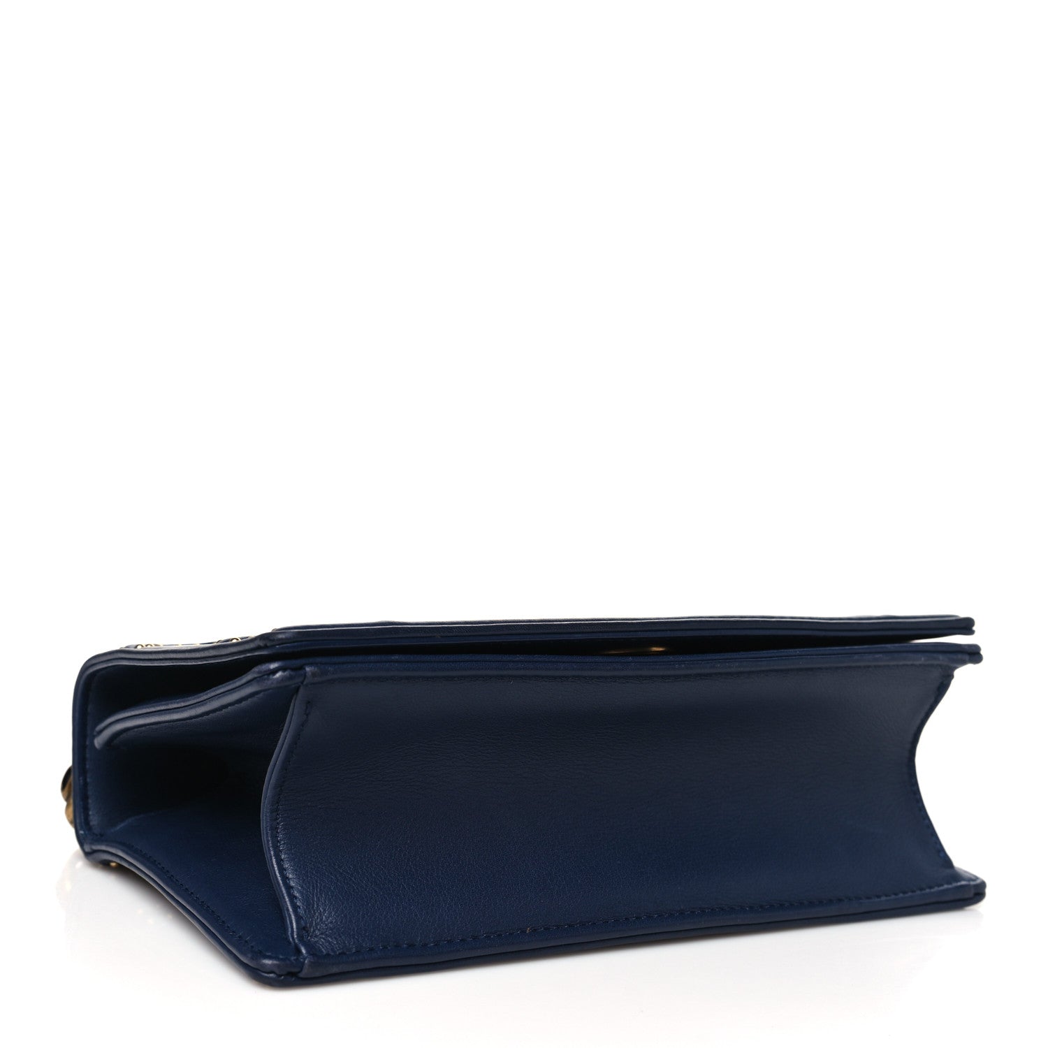 Christian Dior Lambskin Studded Medium Diorama Flap Bag Navy Blue 5 of 12