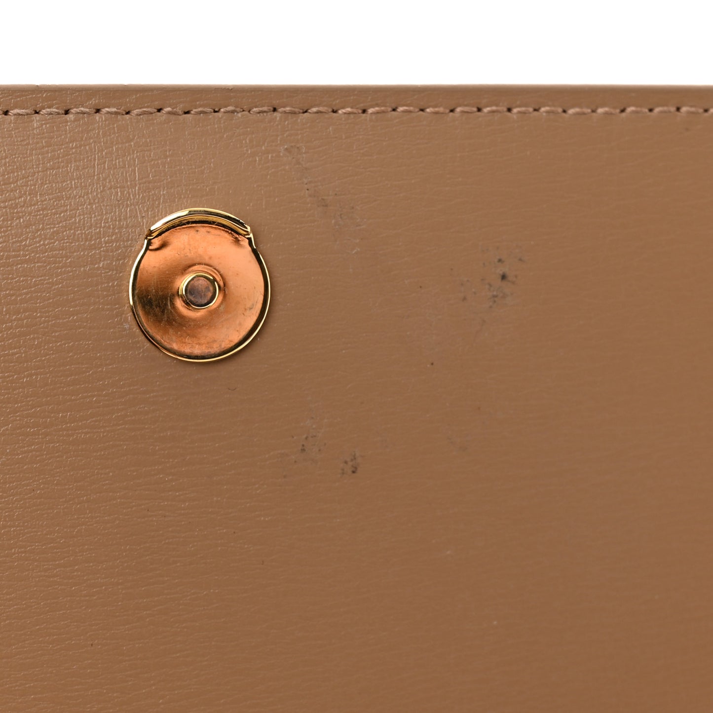 Smooth Calfskin Medium Monogram Sunset Satchel Natural Tan