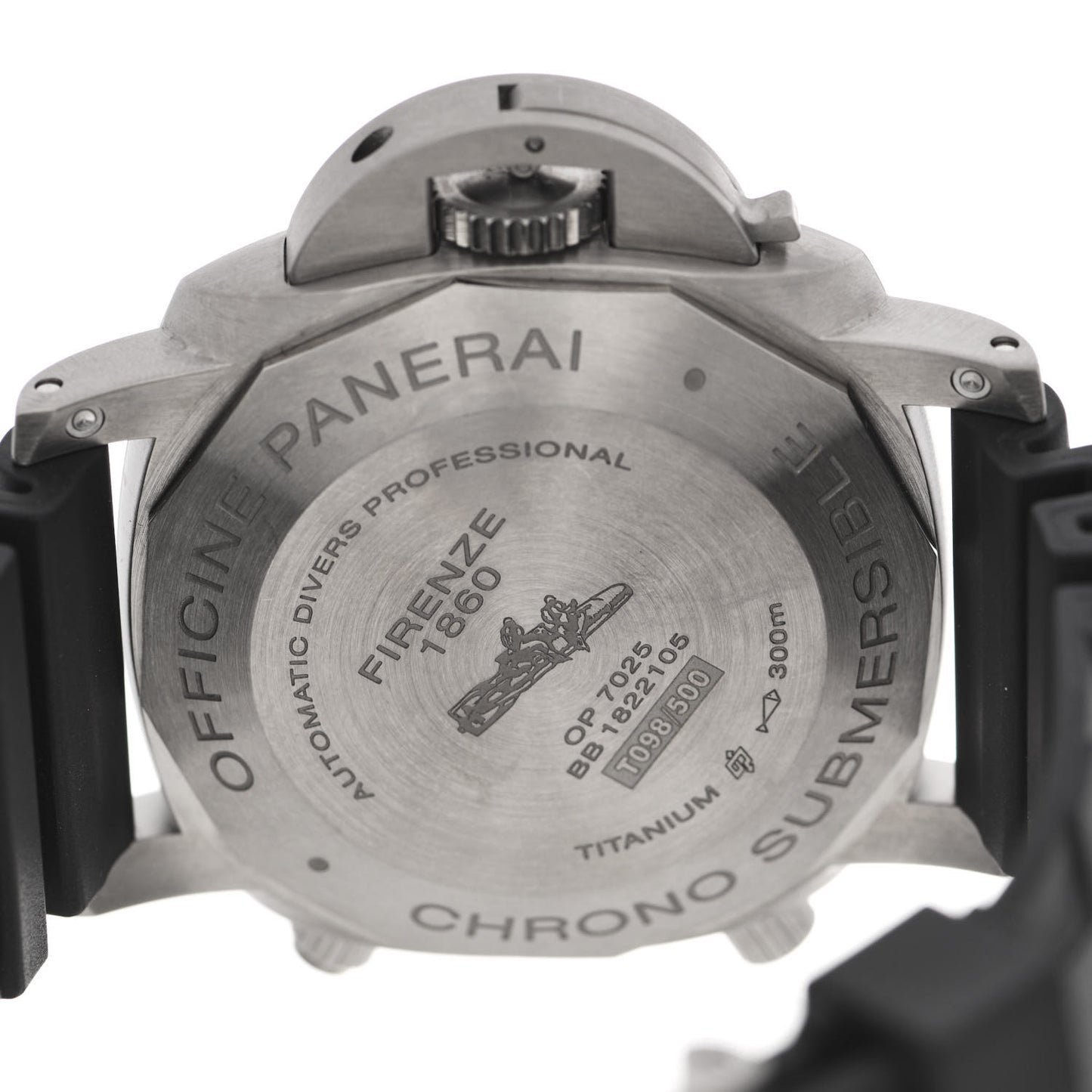 Titanium Rubber 47mm Luminor Submersible Flyback Automatic Watch Black PAM00615