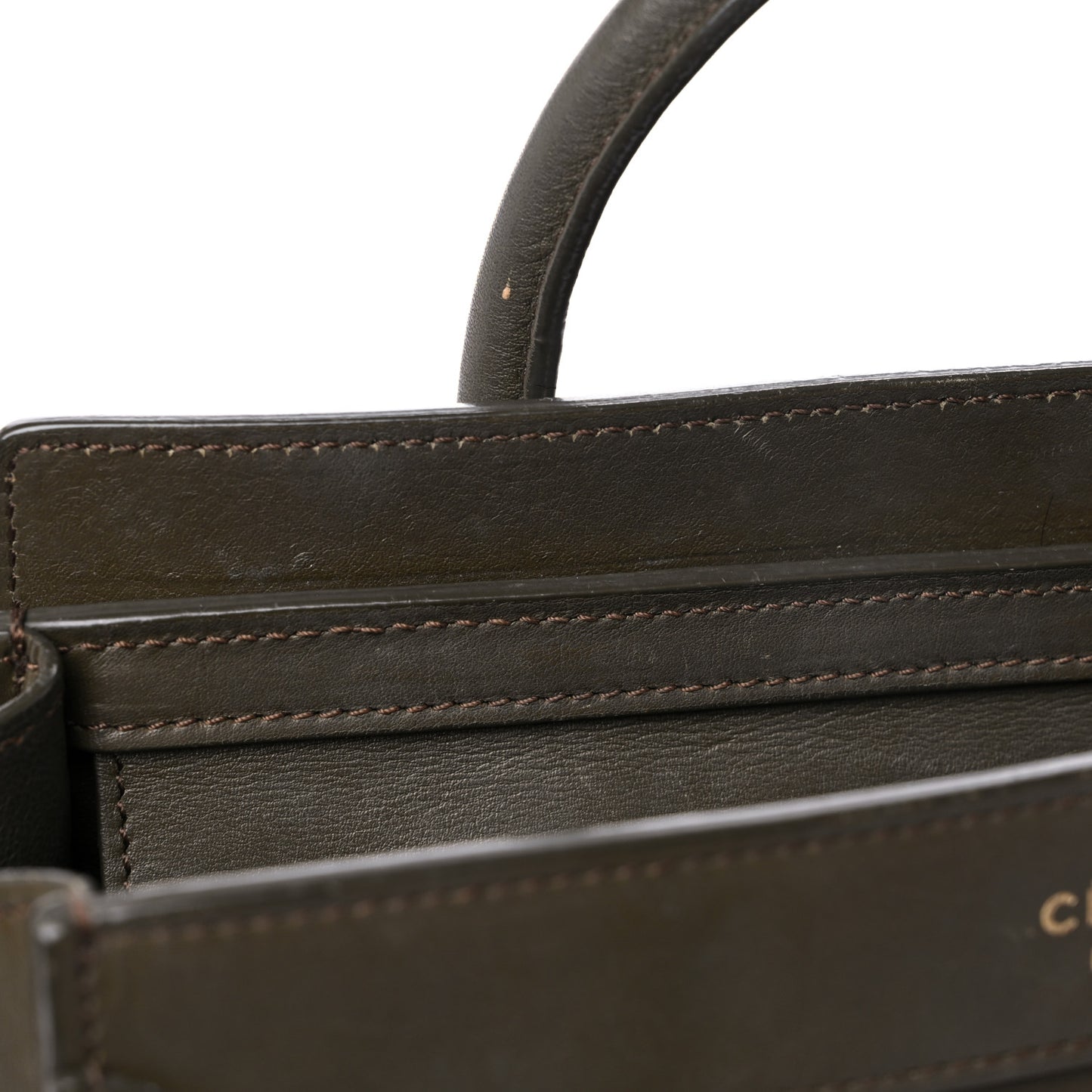 Smooth Calfskin Nano Luggage Khaki