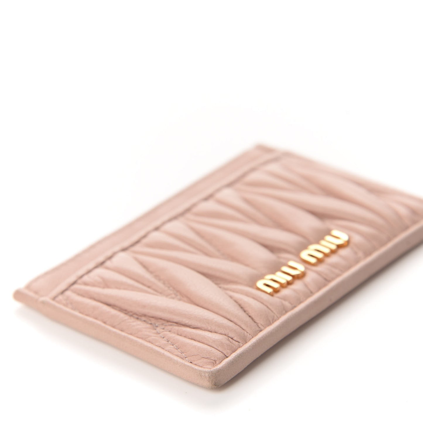Nappa Matelasse Card Holder Cammeo