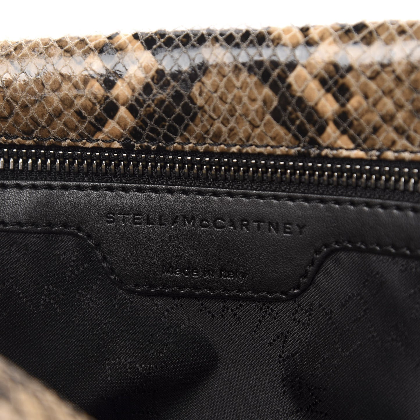 Eco Python Small Falabella Tote Nude