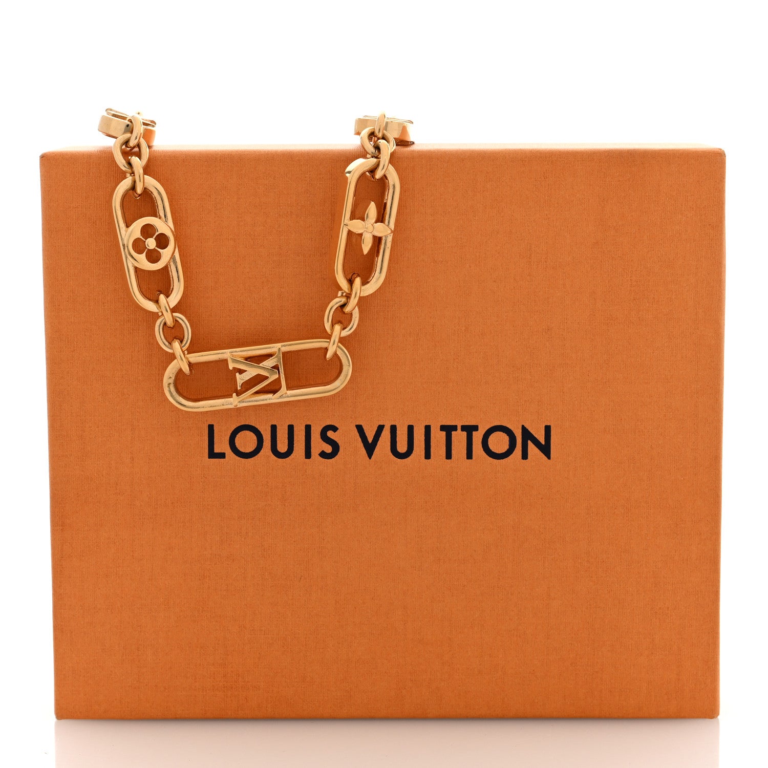 Louis Vuitton Metal My LV Chain Necklace Gold 5 of 5