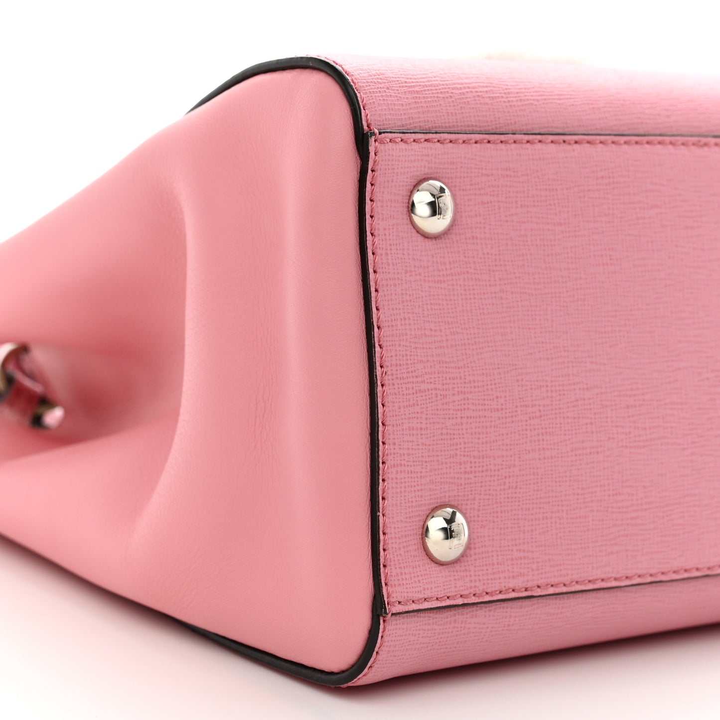 Vitello Elite Flamingo Mink Monster Charm Petite 2Jours Tote Pink Multicolor