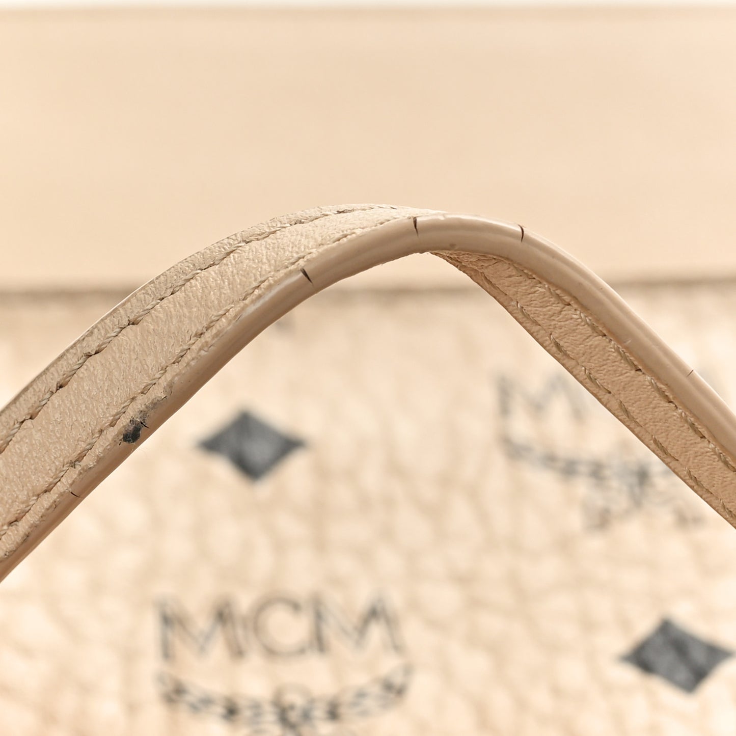 Visetos Medium Crossbody Pouch Beige